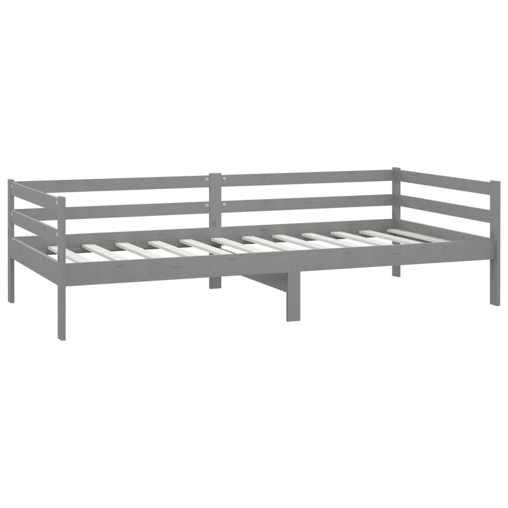 Tagesbett Mit Matratze 90x200 Cm Grau Massivholz Kiefer günstig online kaufen