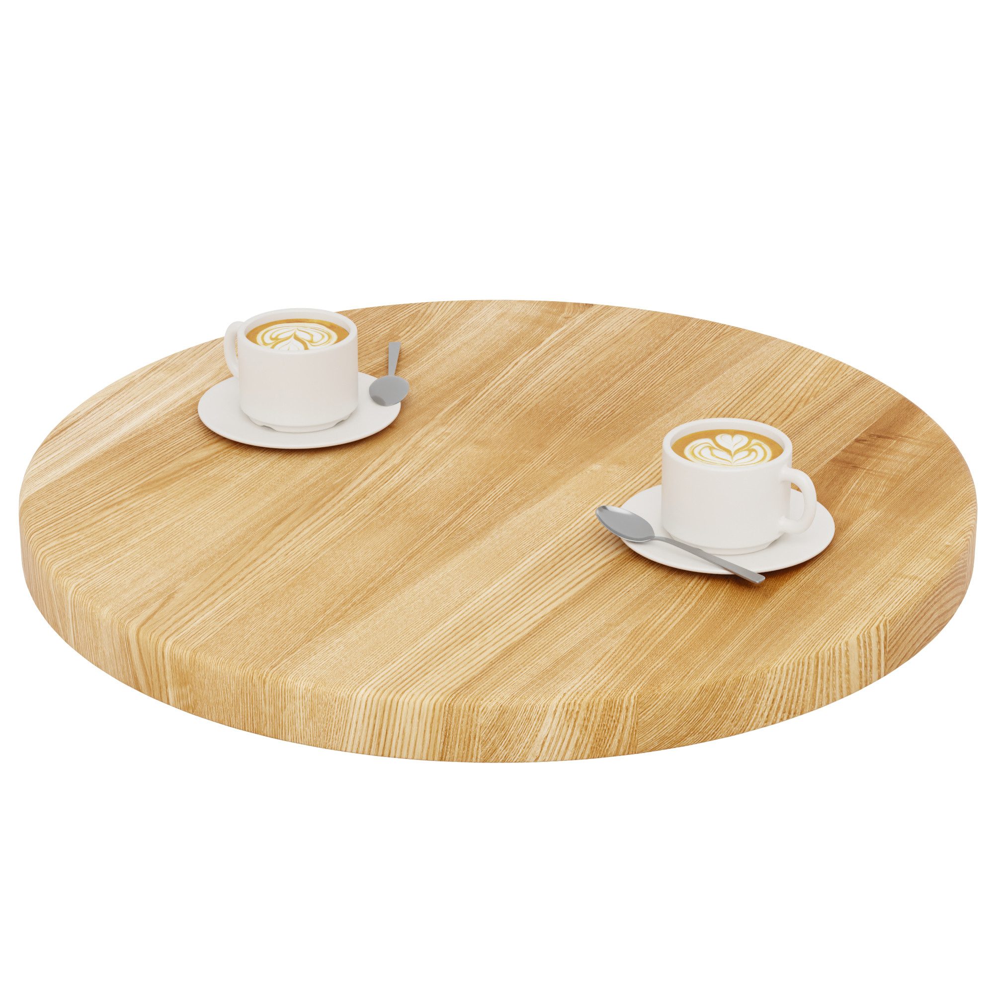 LAMO Manufaktur Esstischplatte LAMO Manufaktur Tischplatte rund 60 cm aus Naturholz für Couchtisch (Bürotisch, Esstischtischplatte), Kaffeetisch, Kindertisch, Stärke: 40 mm Farbe: Rustikal