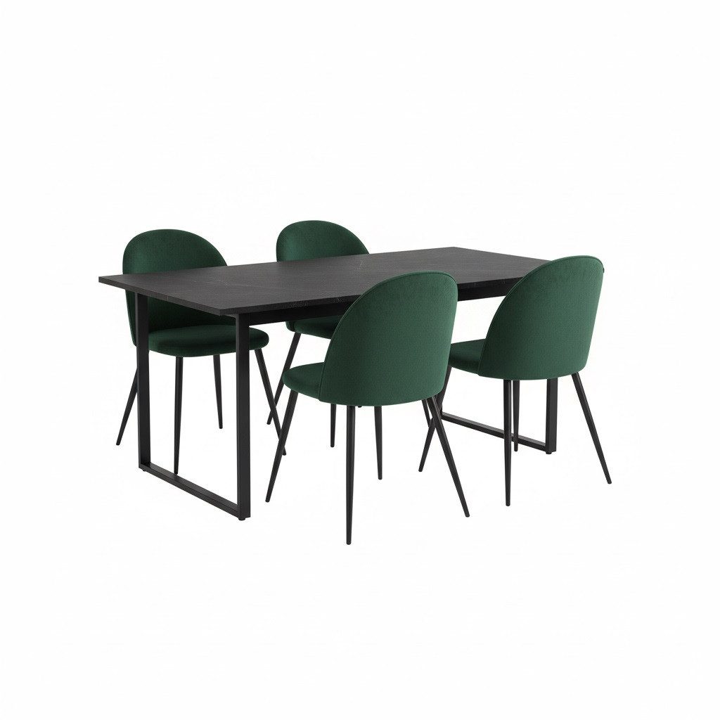 ebuy24 Essgruppe Tilst Essgruppe Tisch schwarz günstig online kaufen