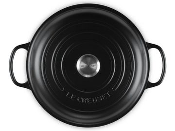 LE CREUSET Kochtopf Gourmet-Profitopf Signature rund schwarz matt 30cm