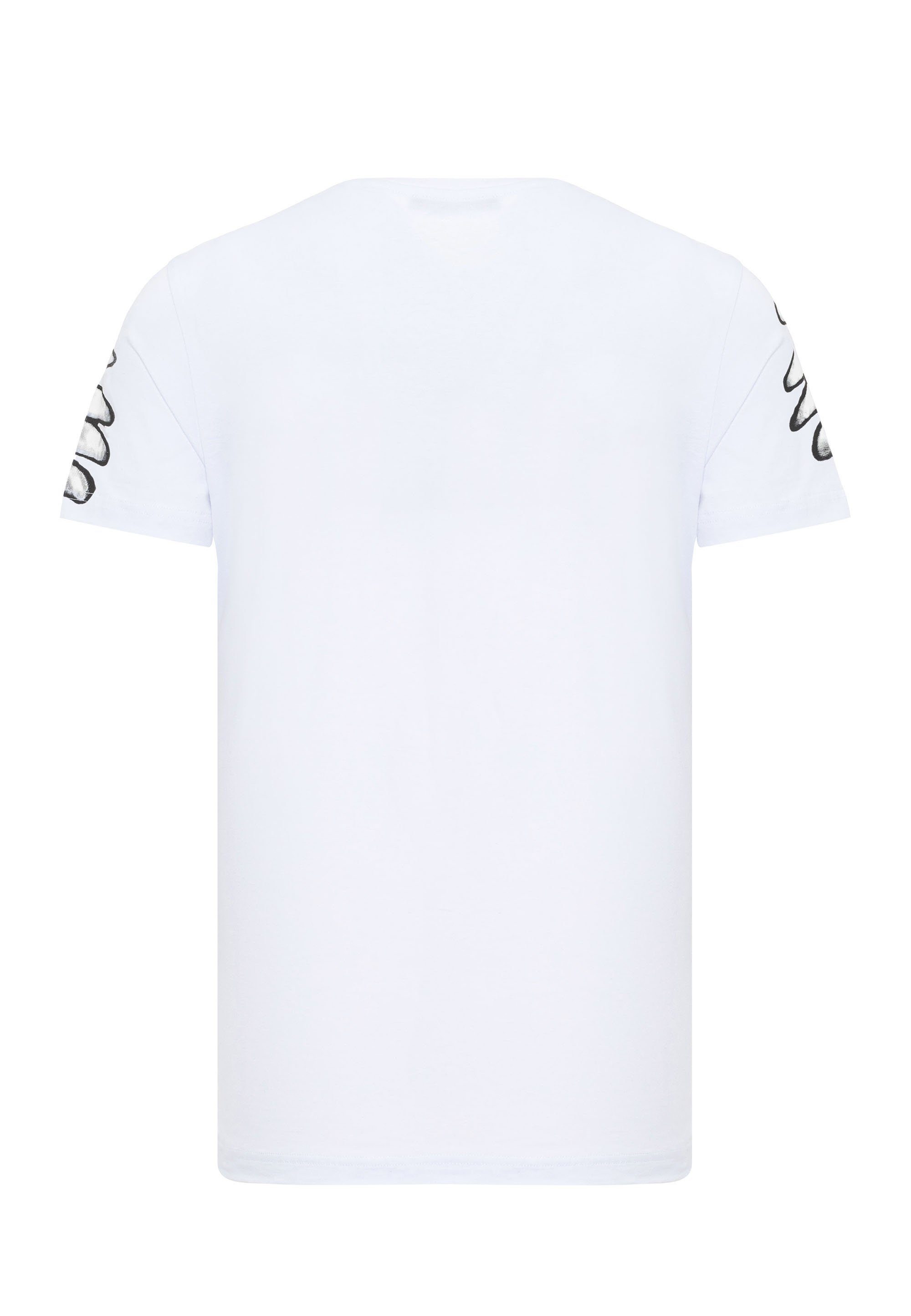 Cipo T-Shirt in rockigem weiß Baxx & Look
