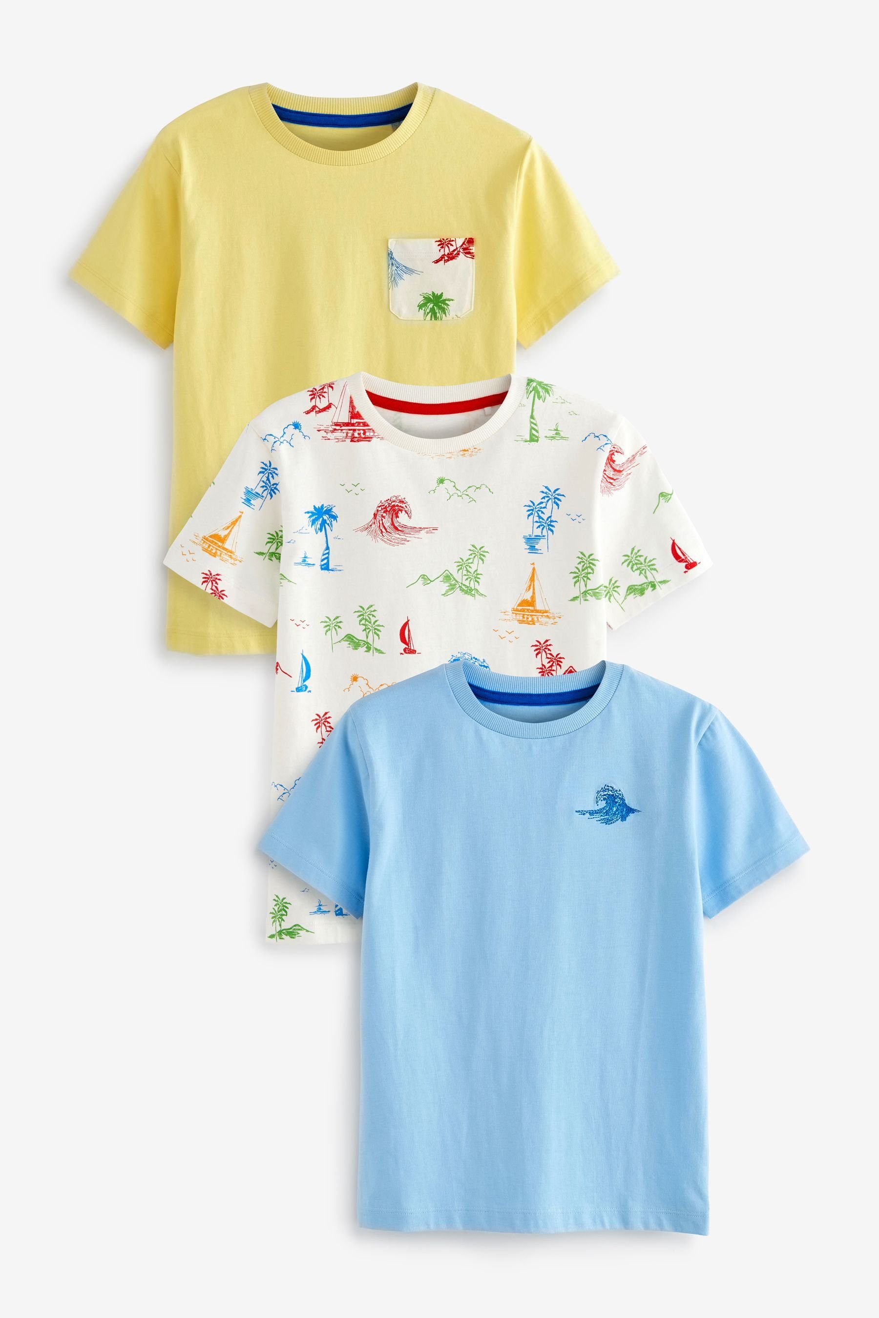 Kinder Shirts Next T-Shirt T-Shirts, 3er-Pack (3-tlg)