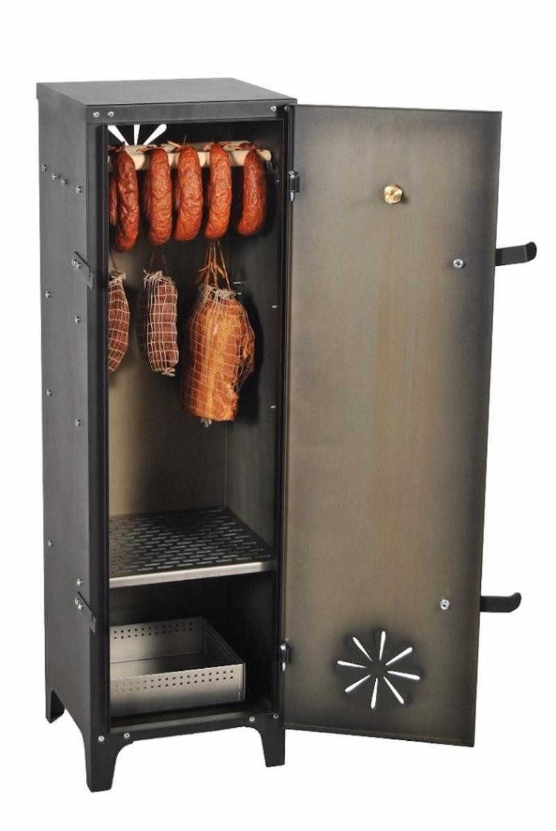 Gardener Räucherofen Smoker Design 130, freistehend, mit Thermometer, 30x30x100 cm