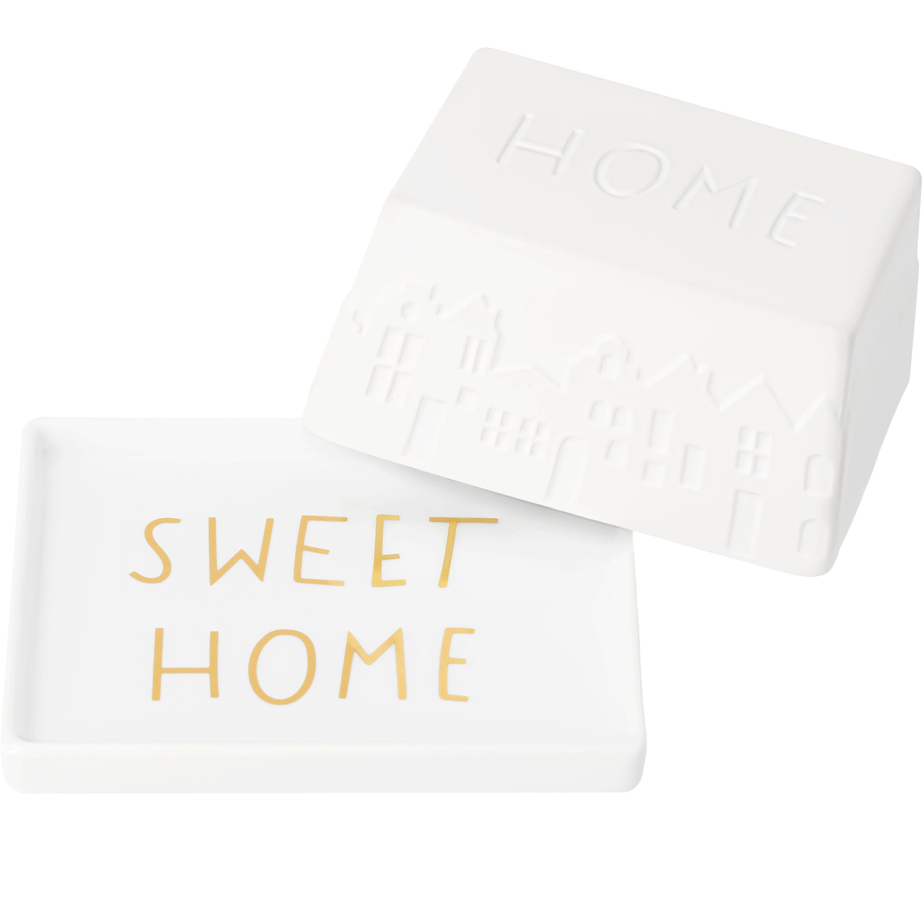 Räder Design Butterdose Butterdose 1/4 Home sweet home aus Porzellan von räder design Maße: 11