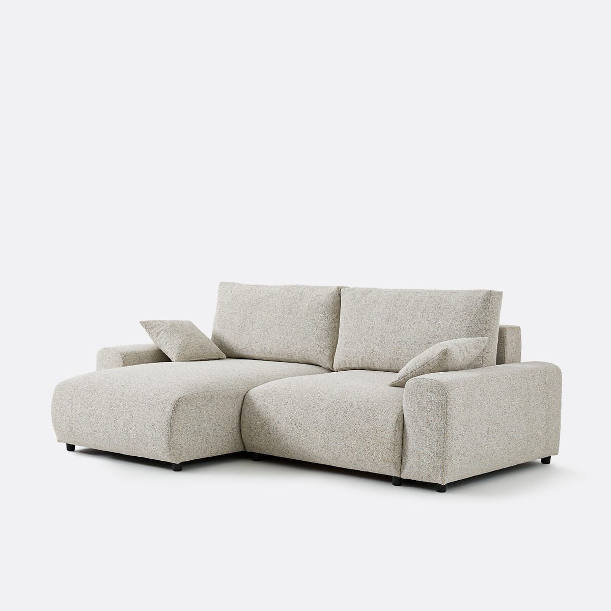 Xlmoebel Ecksofa Beiges L-förmiges Ecksofa Schlafsofa Stoffsofa modern Wohnzimmer, 1 Teile