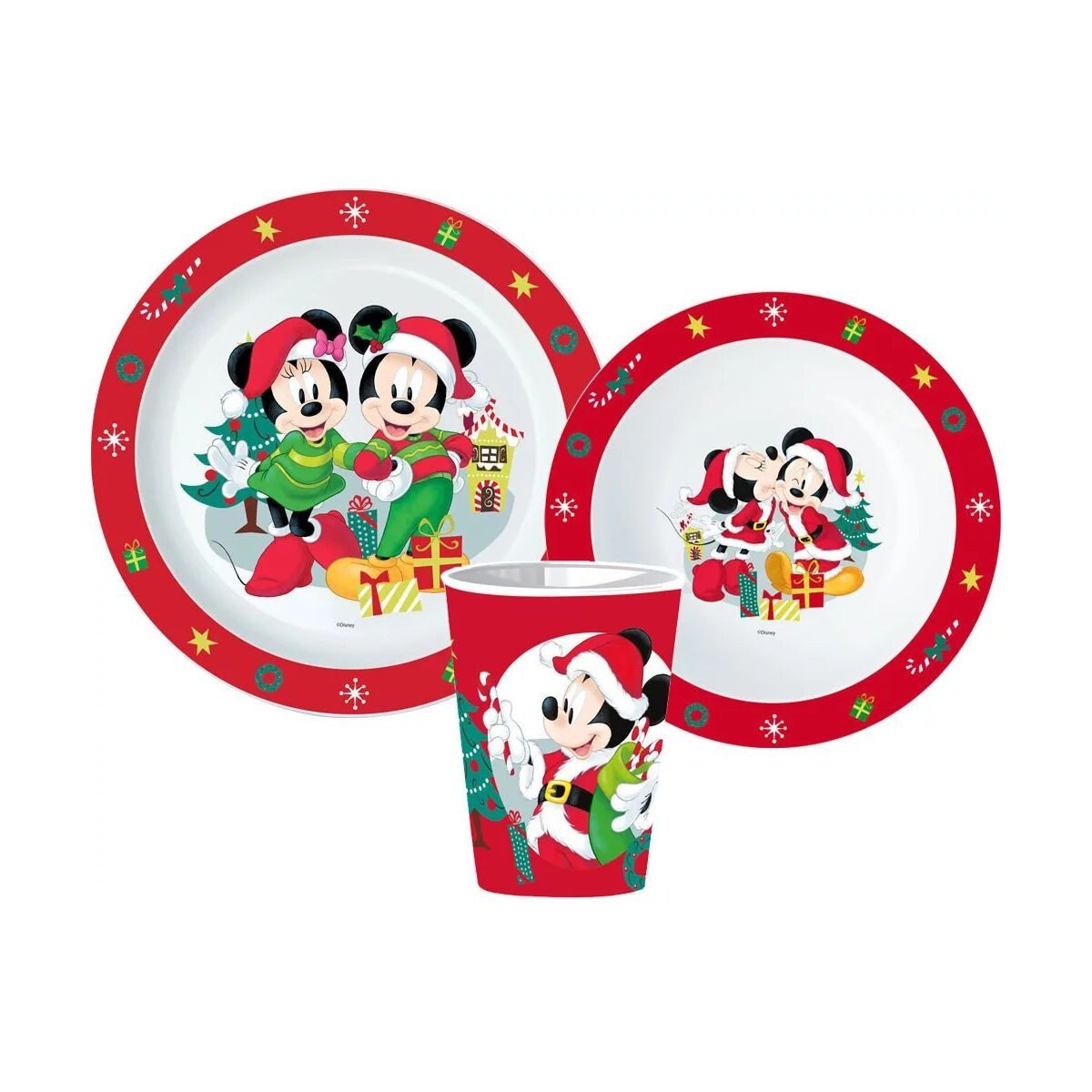 Disney Kindergeschirr-Set Disney Minnie and Mickey Weihnachtsgeschirrset