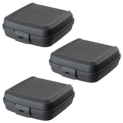 Engelland Lunchbox Brotdose mit Klickverschluss, Kunststoff (BPA-frei), (Vorteils-Set, 3-tlg., Ideal für Schule, Kindergarten und Arbeit), BPA frei, robuster Kunststoff, spülmaschinengeeignet