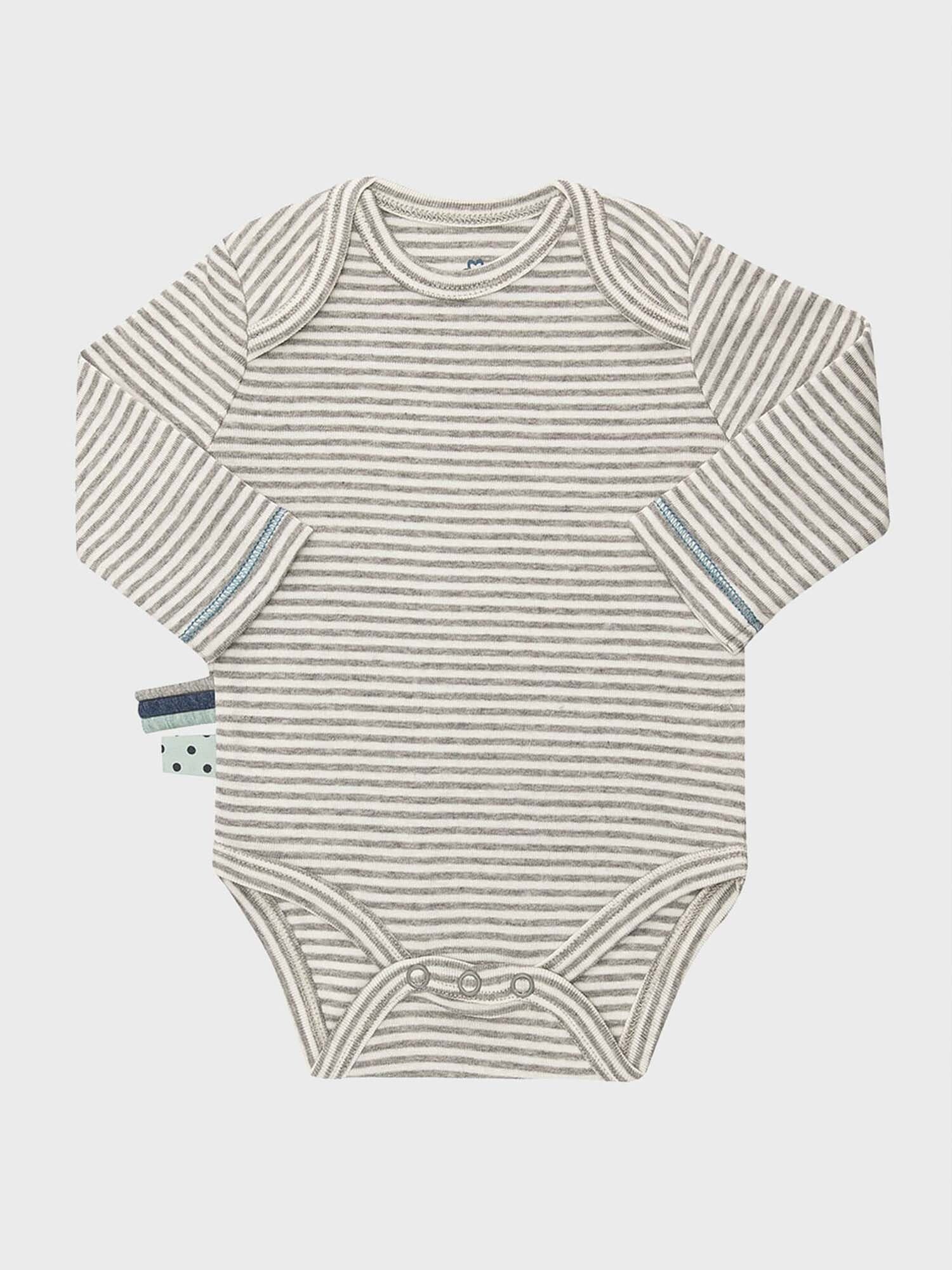 Langarmbody Baby Langarm-Body aus Bio-Baumwolle, gestreift