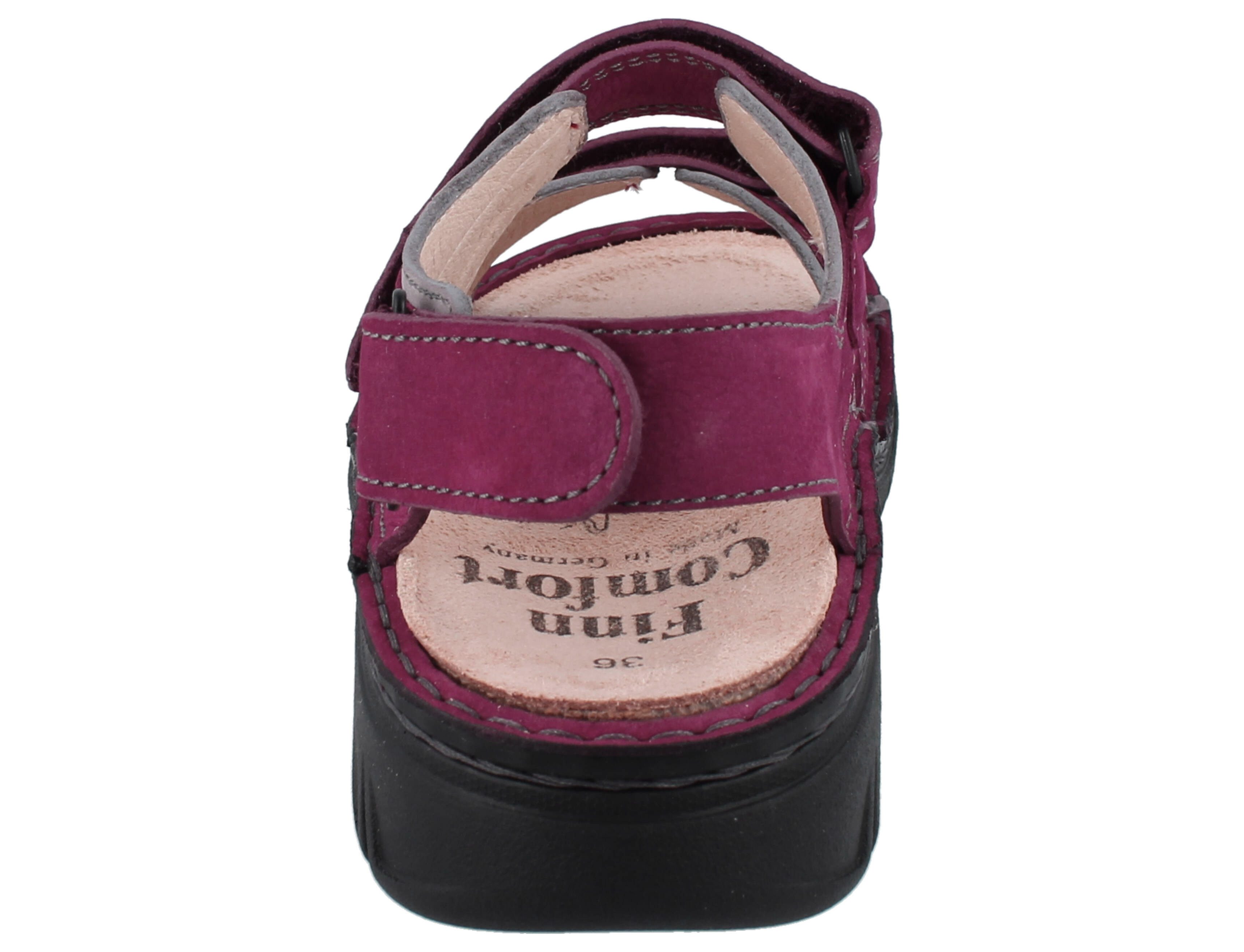 Finn Comfort FINN COMFORT Wanaka Soft Damen Sandale rot Nubukleder - Größe: 37 Sandale Wechselfußbett