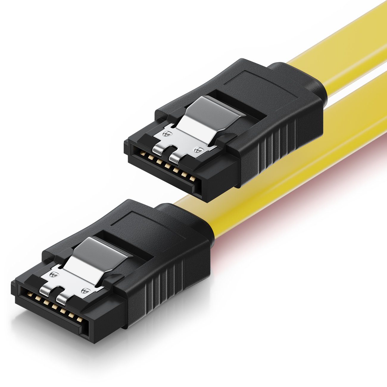 deleyCON »deleyCON 0,5m SATA 3 Datenkabel mit Clip - 2x Stecker gerade -  S-ATA 6Gb/s Gelb« Computer-Kabel online kaufen | OTTO