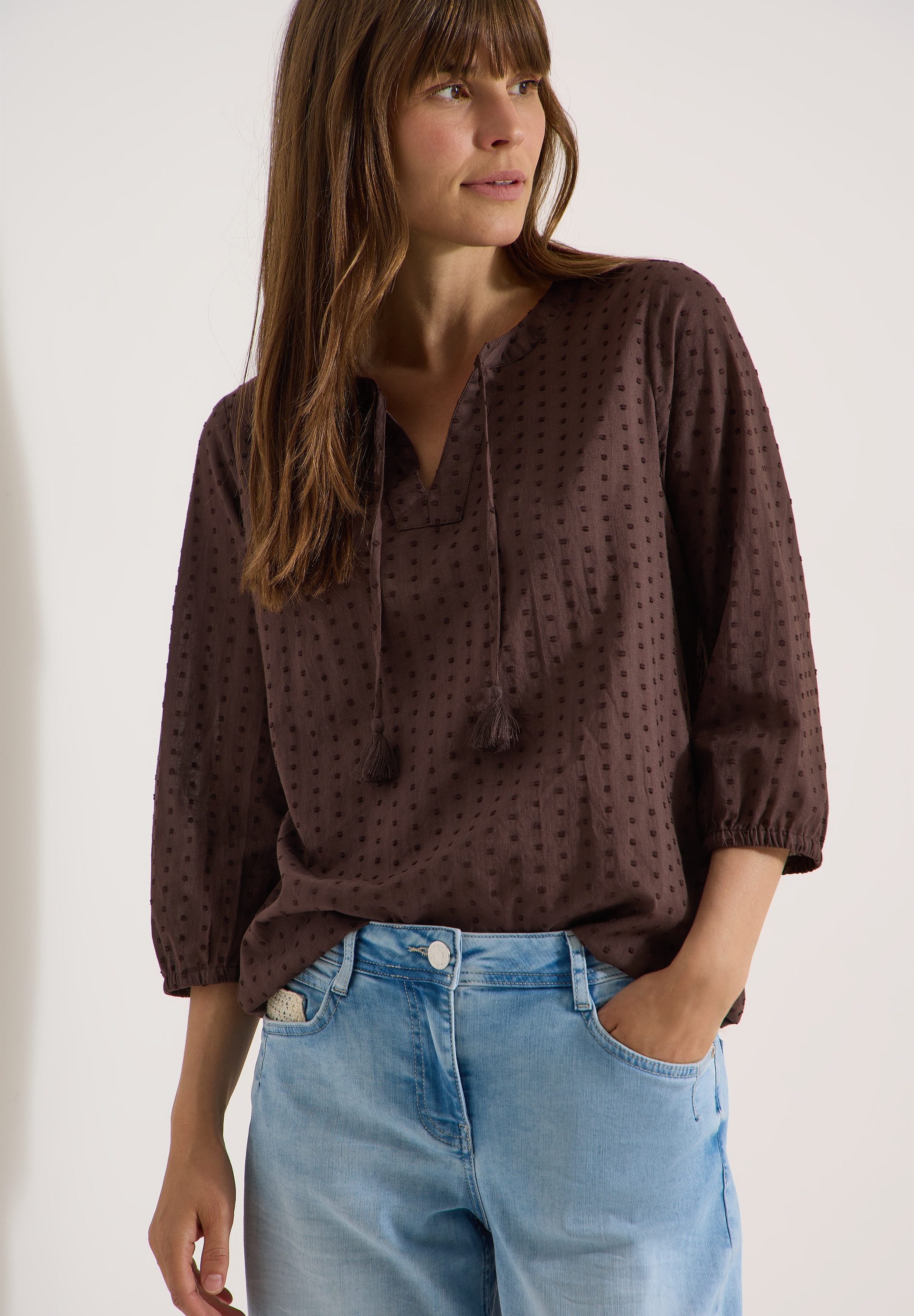 CECIL Shirtbluse aus reiner Baumwolle