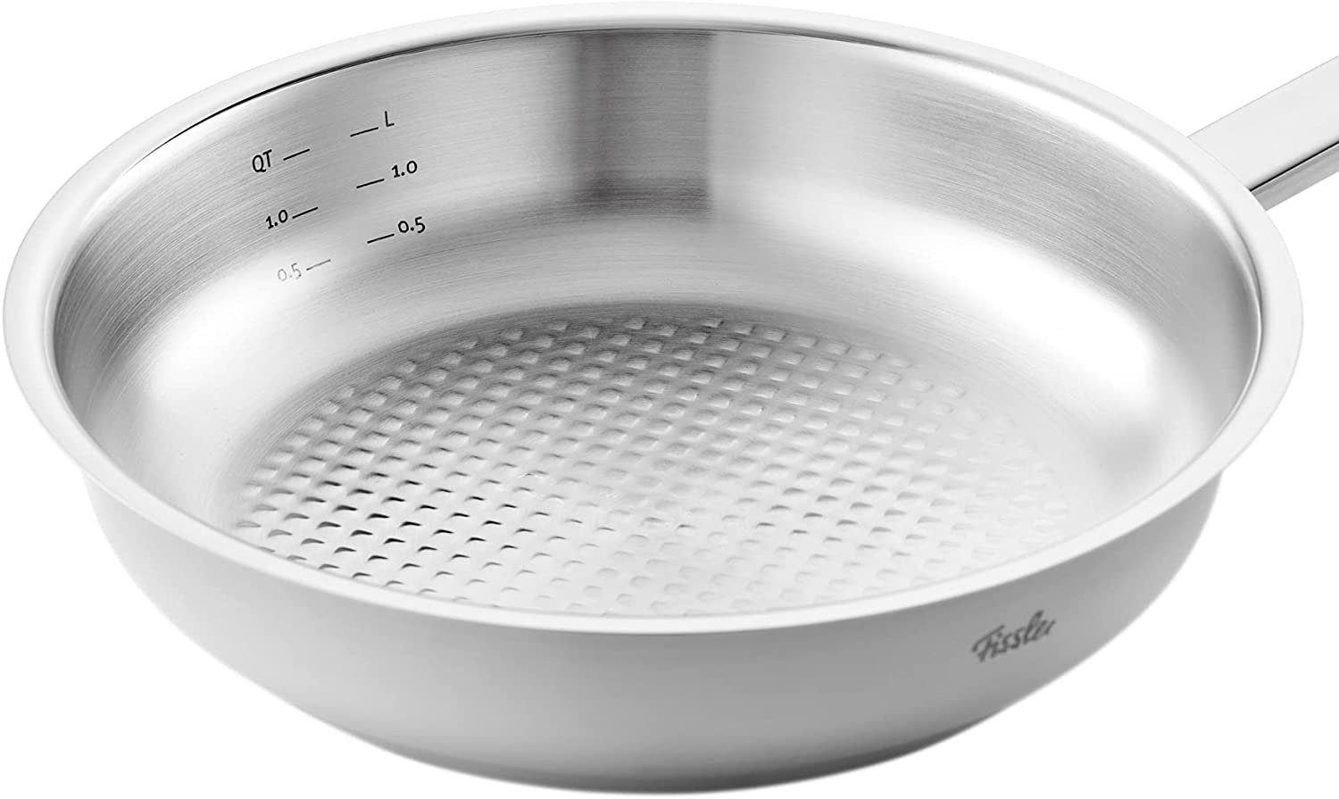 Fissler Bratpfanne ORIGINAL-PROFI COLLECTION® Edelstahl-Pfanne, Edelstahl 18/10 (1-tlg), mit breitem Schüttrand, Kaltmetallgriffen. Made in Germany – Bild 3 von 5