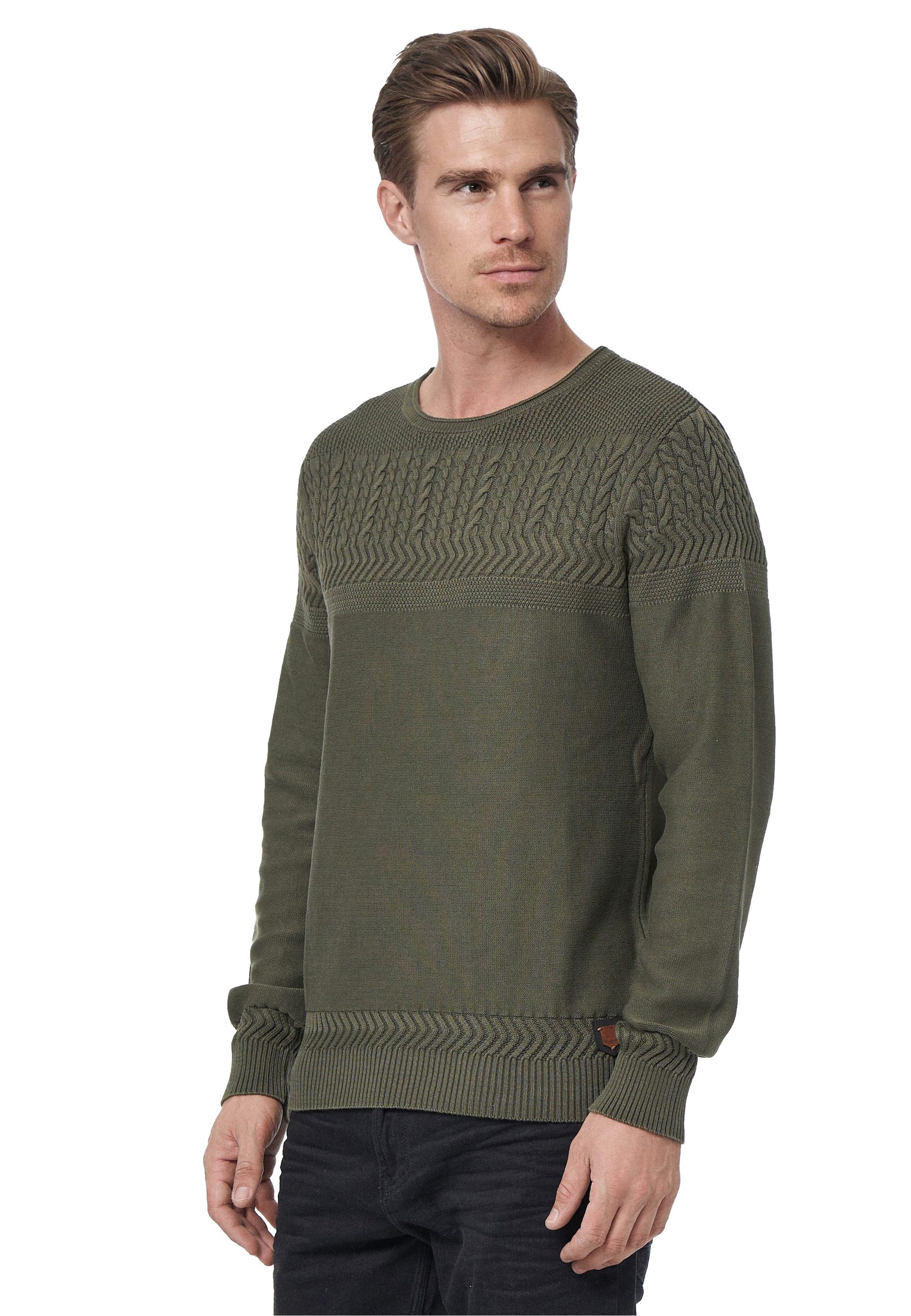 Rusty Neal Strickpullover mit aufwendigem Strickmuster