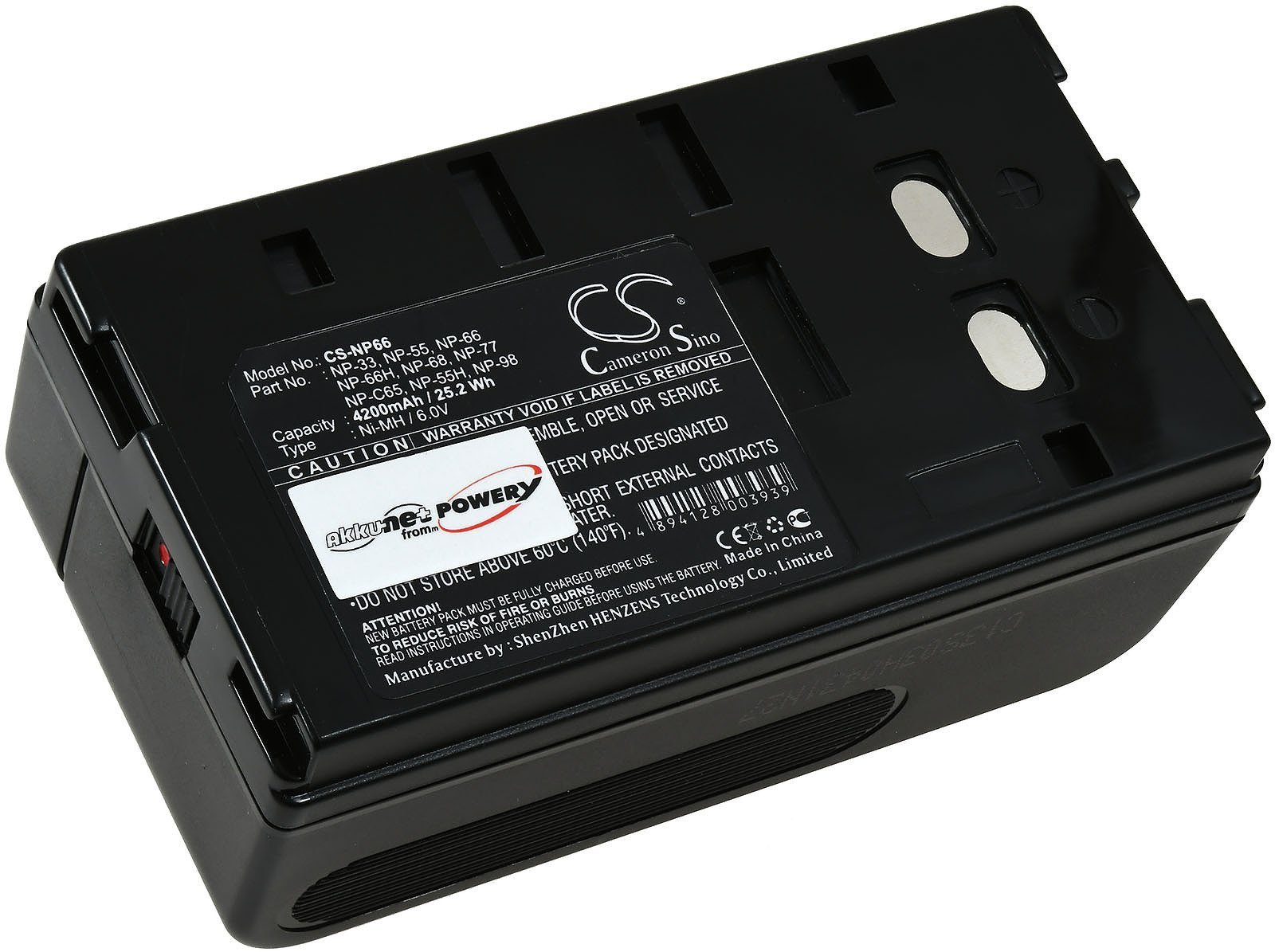 Powery Akku für Sony Videokamera CCD-F555E 4200mAh Kamera-Akku 4200 mAh (6 V)