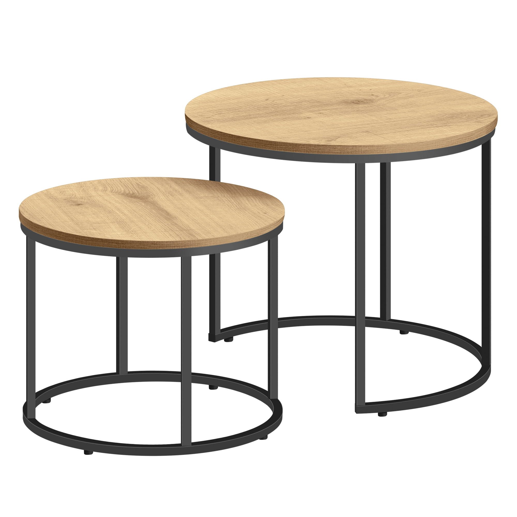 Home Collective Couchtisch 2er Set Beistelltisch Loft Design 2in1 Verschach günstig online kaufen