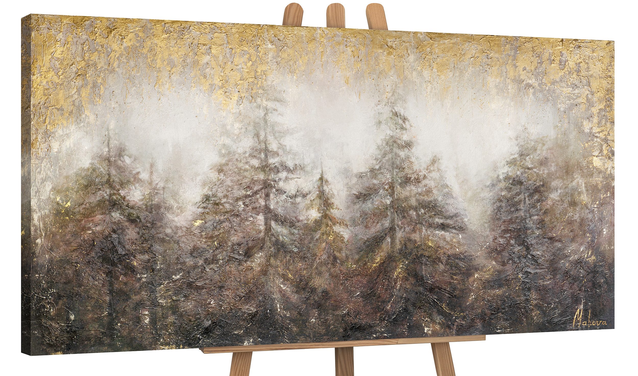 YS-Art Gemälde Morgen's im Wald, Landschaft, günstig online kaufen