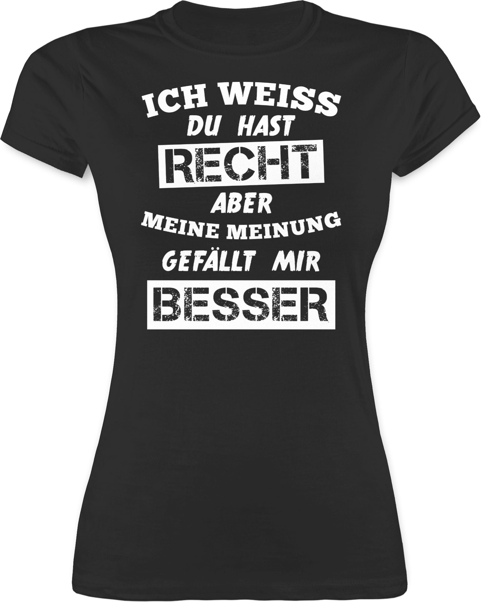 Shirtracer TShirt »Meine Meinung Besserwisser Sprüche Damen