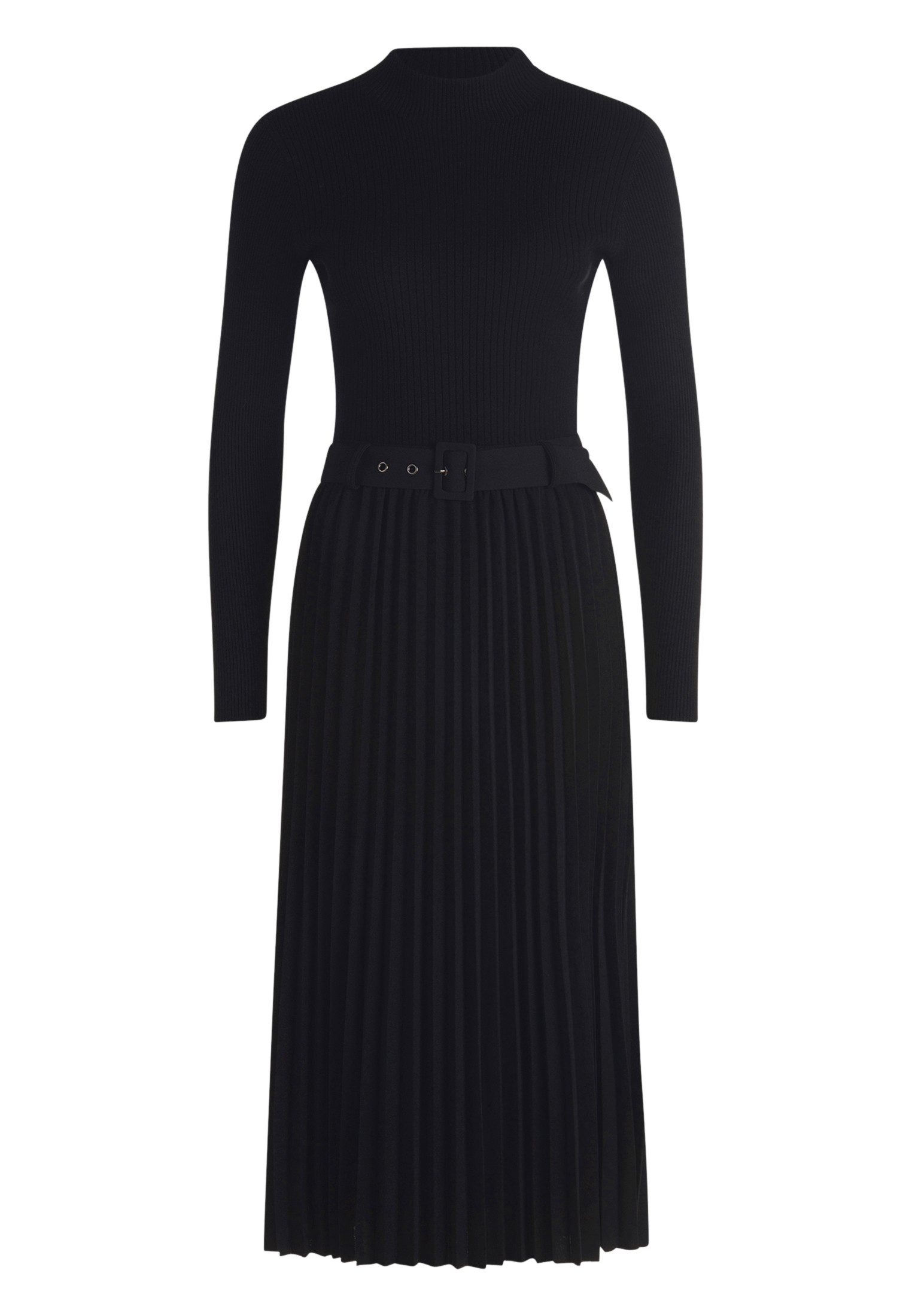 Zero Strickkleid Damen Strickkleid mit Faltenrock Gürtel günstig online kaufen