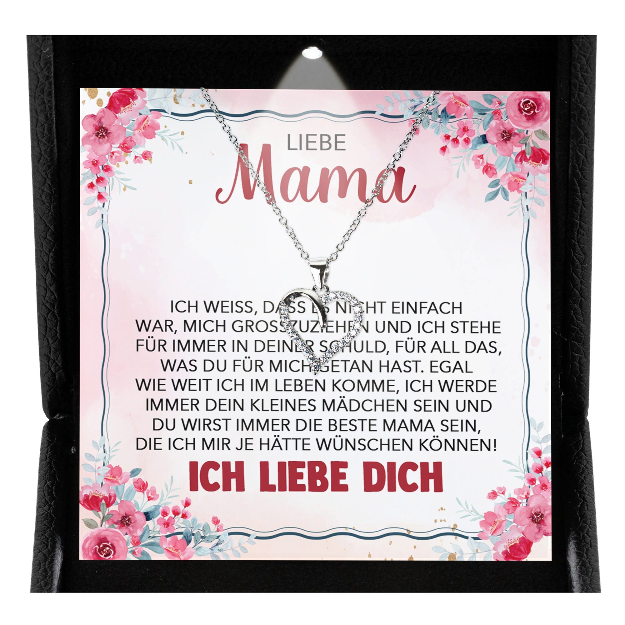 Schmuckset Liebe Mama Geschenk von Tochter Frauen Halskette Muttertag Damen Schmu
