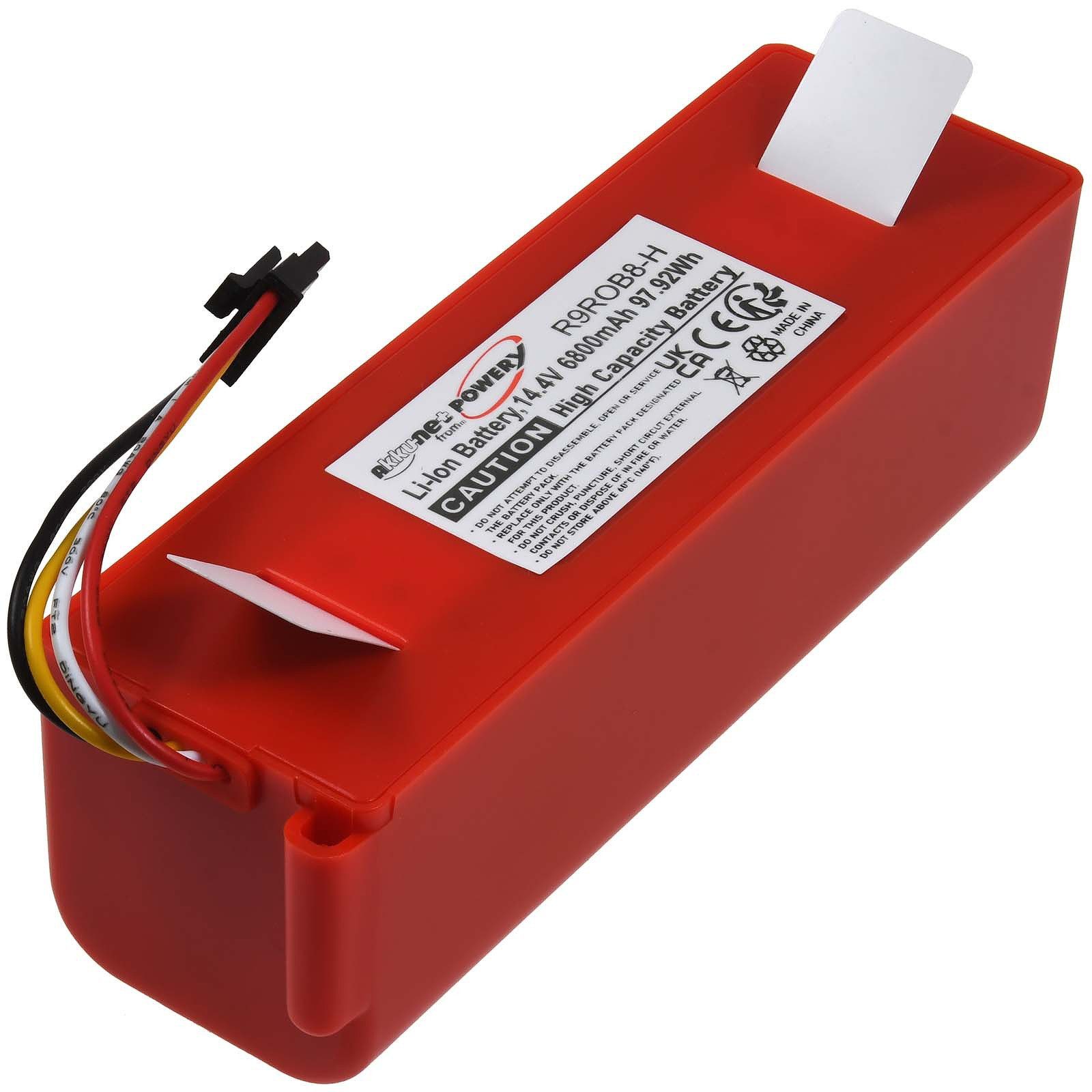 Powery Powerakku für Roborock S5 Staubsauger-Akku 6800 mAh (14.4 V)