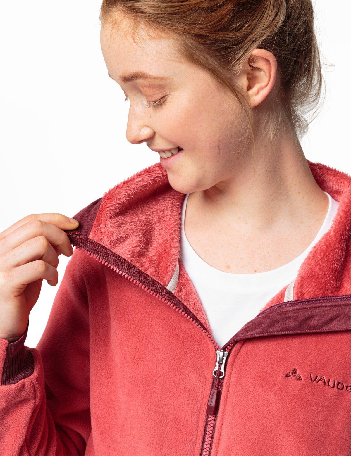 VAUDE Outdoorjacke Women's Neyland Fleece Klimaneutral Hoody kompensiert brick (1-St)