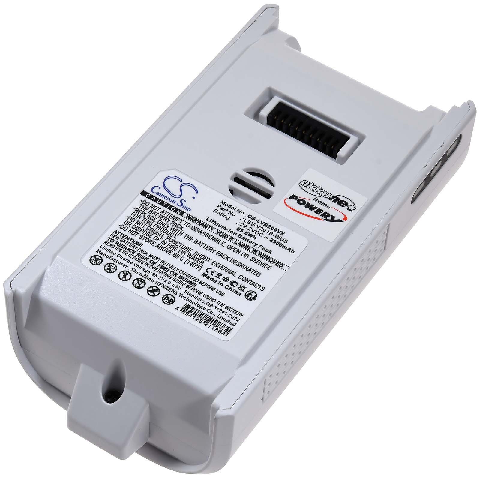 Powery Akku für Levoit Typ LSV-V201B-WUS Staubsauger-Akku 2500 mAh (22.2 V)