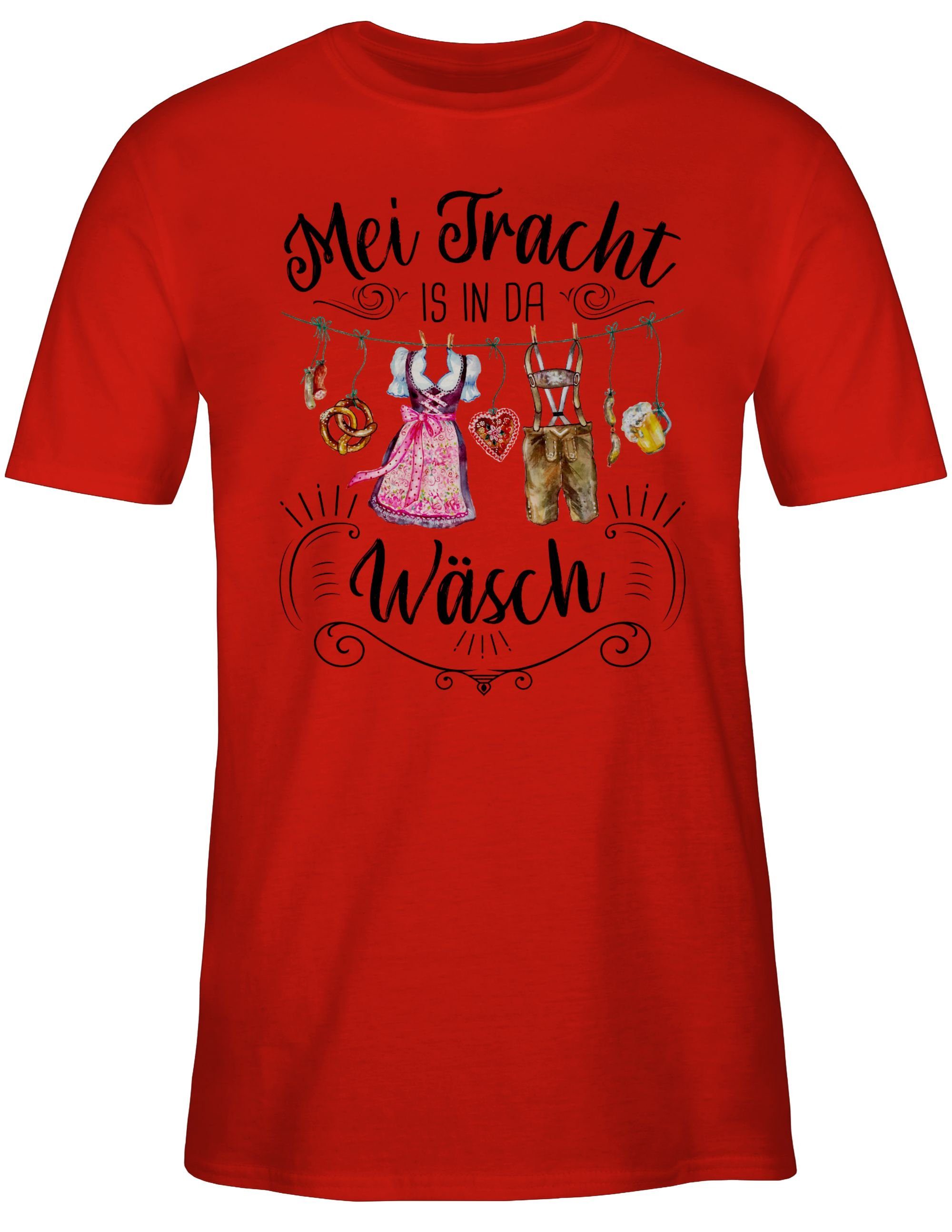 Shirtracer T-Shirt 2 Mei für da Oktoberfest in Mode Tracht Rot is Wäsch Herren