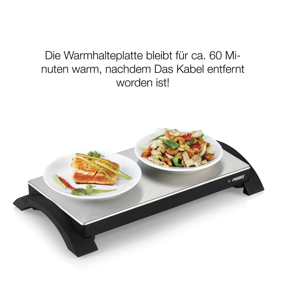 PRINCESS Warmhalteplatte Princess 312295 Warmhalteplatte – Kabellose Benutzungsmöglichkeit – Ra, 20 x 40 cm - Kabellos – Bild 3 von 5