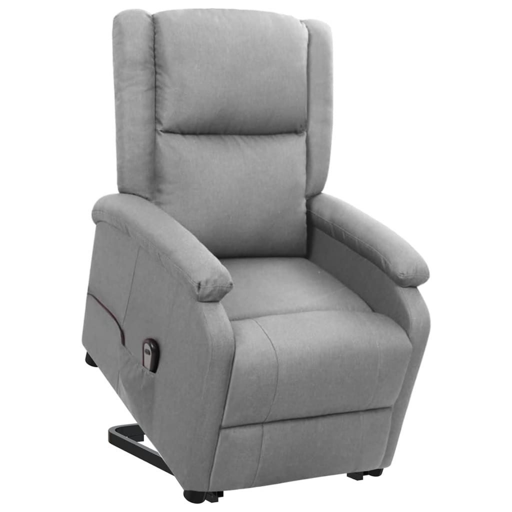 vidaXL Sessel Aufstehsessel Hellgrau Stoff (1-St) günstig online kaufen