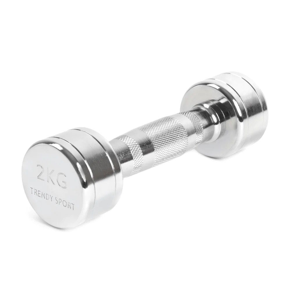 Trendy Sport Hantel Ergonomische Kompakte Chrom Kurzhanteln 2x 2KG