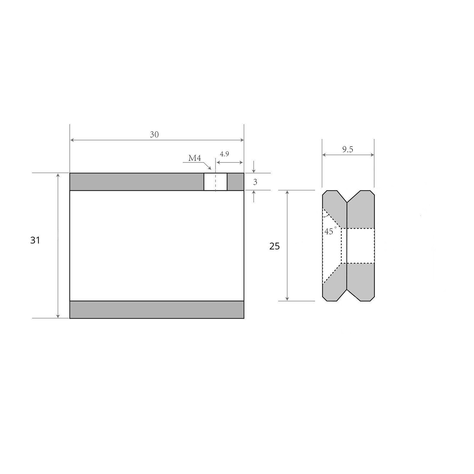 SO-TECH® Garderobenstange Schrankstange Edelstahl rund Ø 25 mm inkl. Stangenlager Tube, (1 St), Kleiderstange Länge 1000 mm