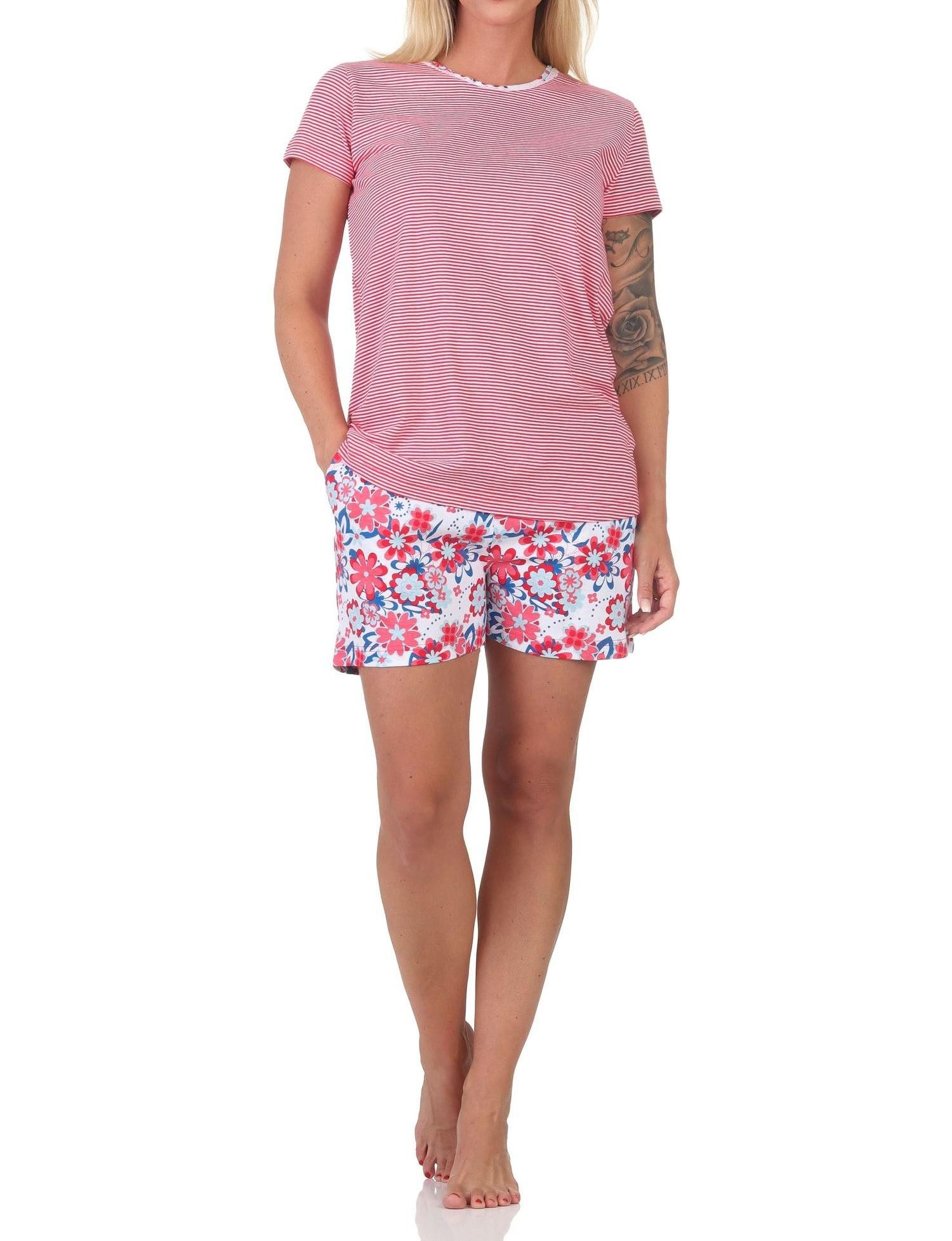 Pyjama Normann Damen kurzarm Schlafanzug Shorty Pyjama – auch in Übergrößen