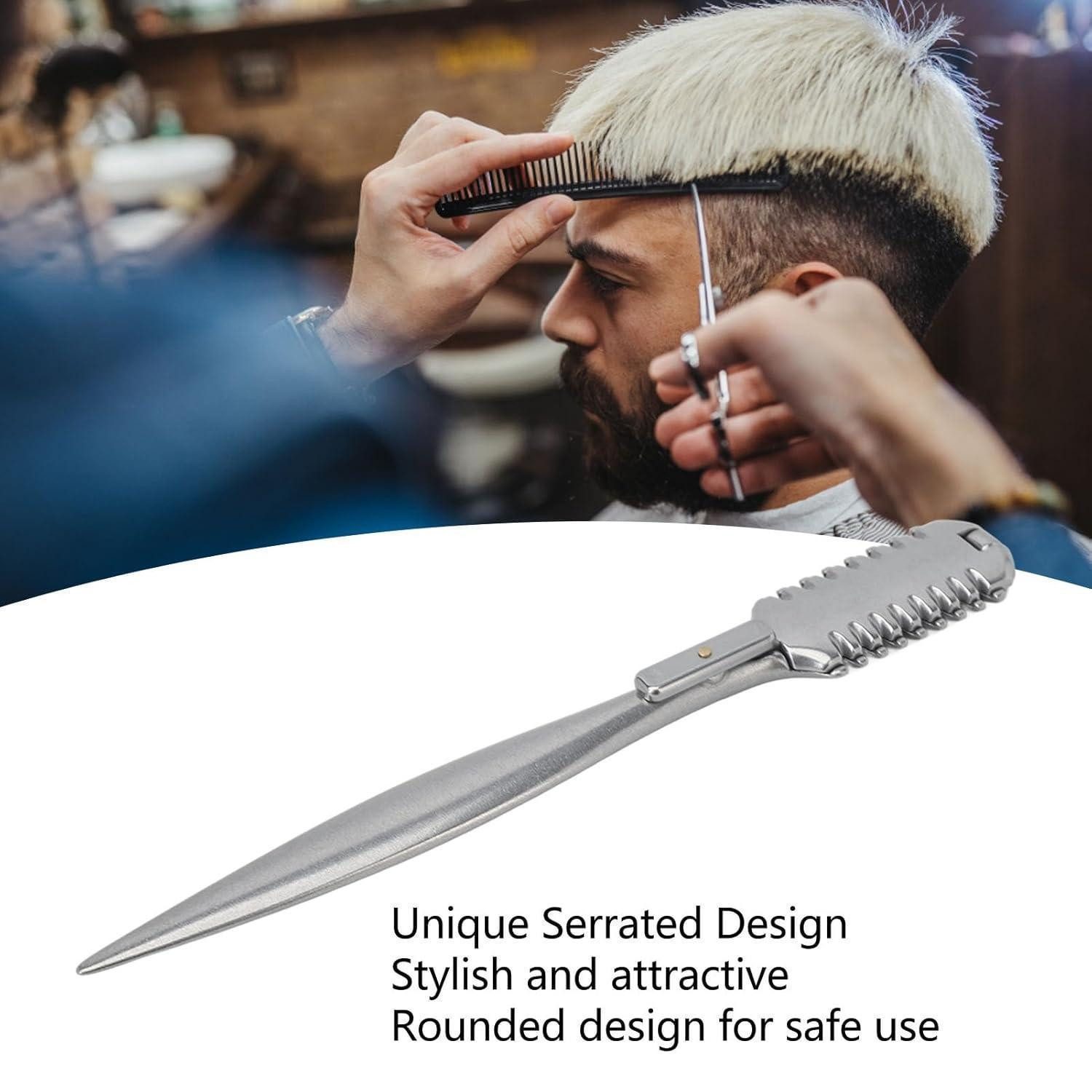 LuxusKollektion Schneidekamm Doppelseitiger Effilierkamm Haarschneider Kamm Haarkamm aus Metall