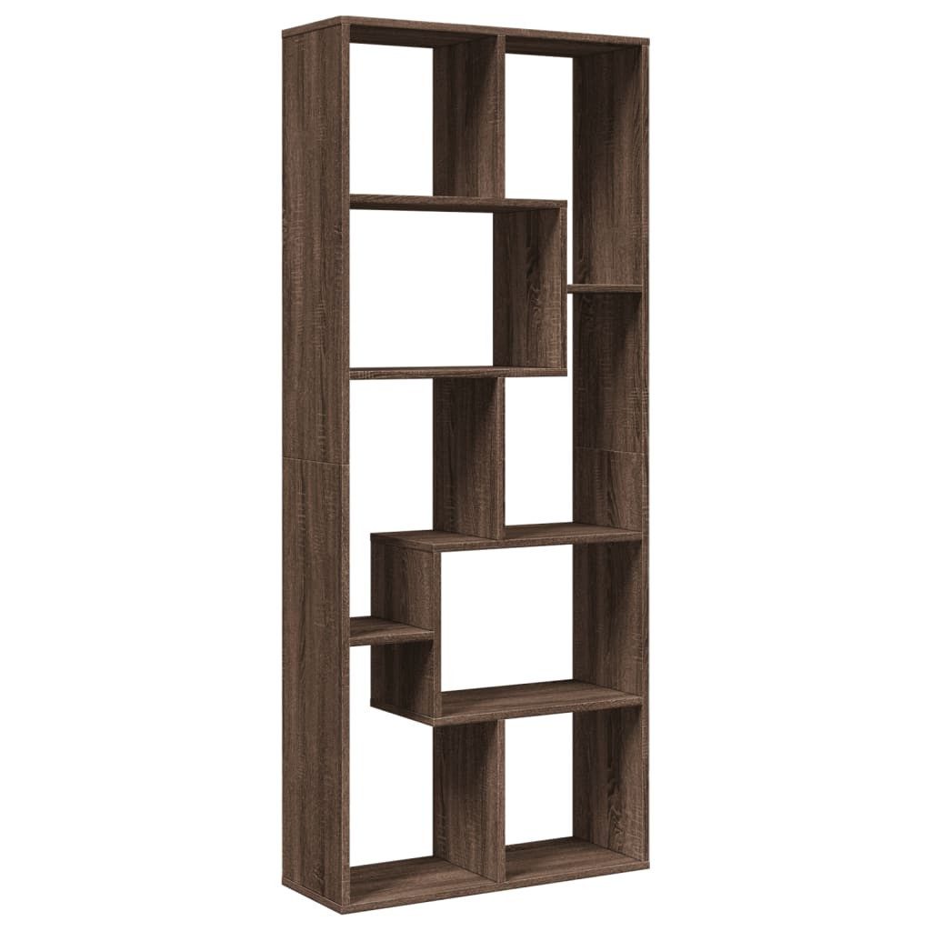 vidaXL Bücherregal Raumteiler-Bücherregal Braun Eichen-Optik 67x25x161,5 günstig online kaufen