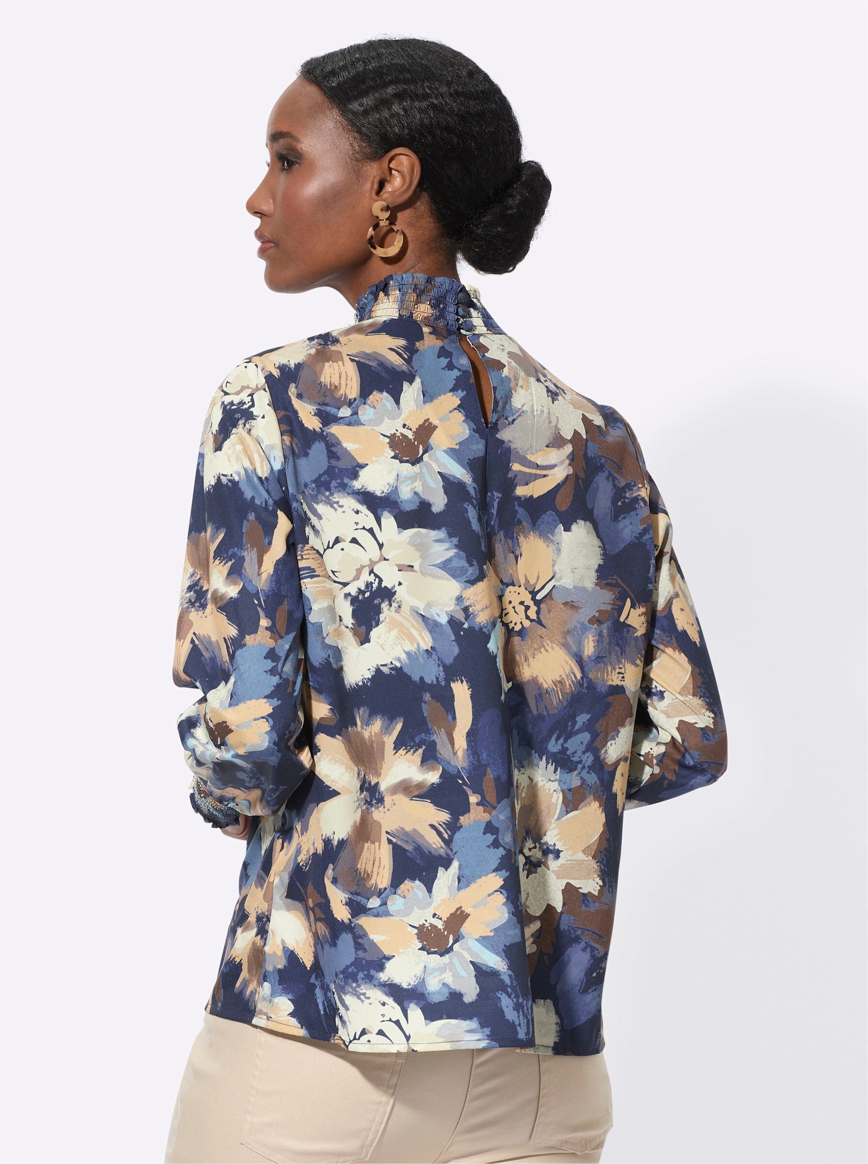 creation L Klassische Bluse Bluse mit Stehkragen . günstig online kaufen