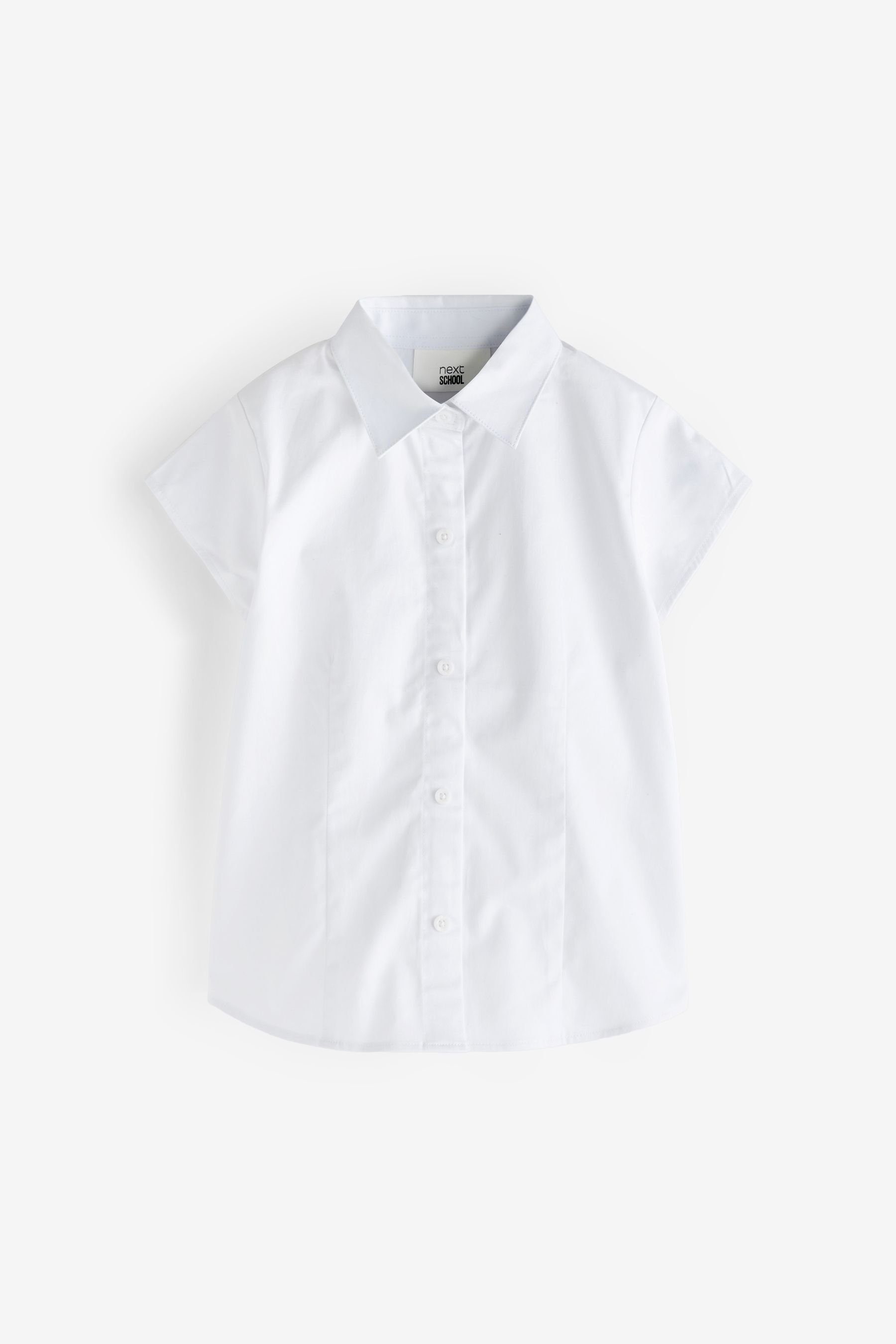 Next Kurzarmbluse Dressing Made Easy Baumwollstretch-Kurzarmhemd günstig online kaufen