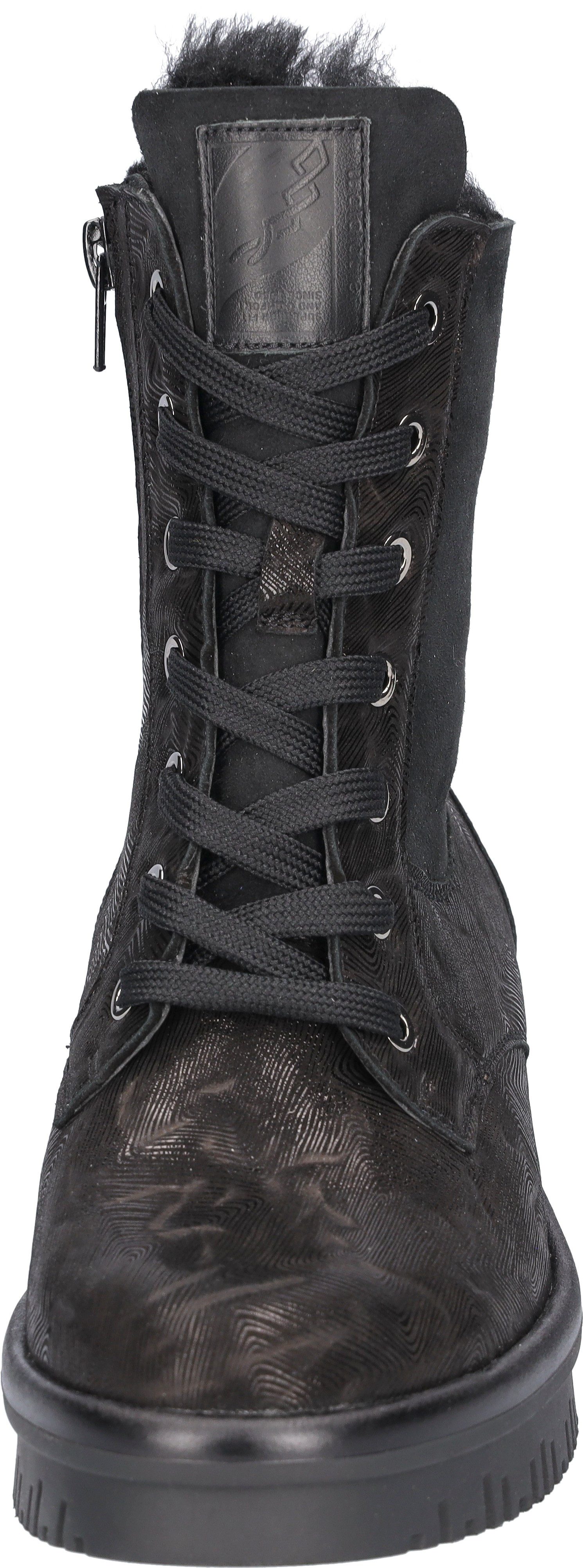 Waldläufer H-ALEA Winterstiefelette Winterboots, Plateaustiefelette, mit Prägung, H-Weite