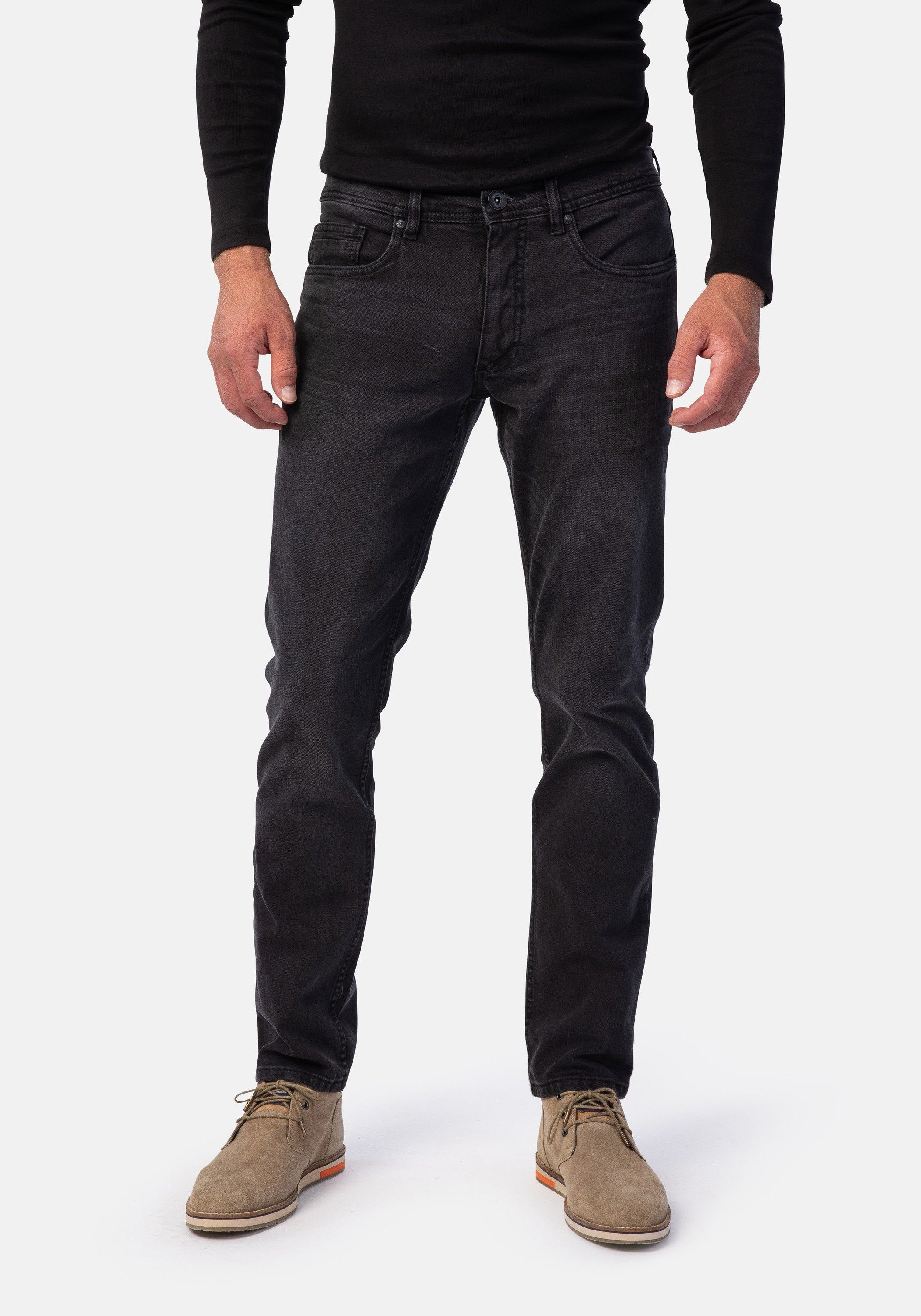 Fit Glendale Men 5-Pocket-Jeans Denim Straight used Slim Stooker black