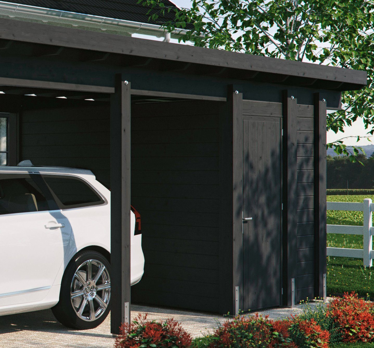 Kiehn-Holz Carport-Geräteraum, BxT: 299x174 cm, BxT: 299x174 cm, nur für Carport KH 320/321