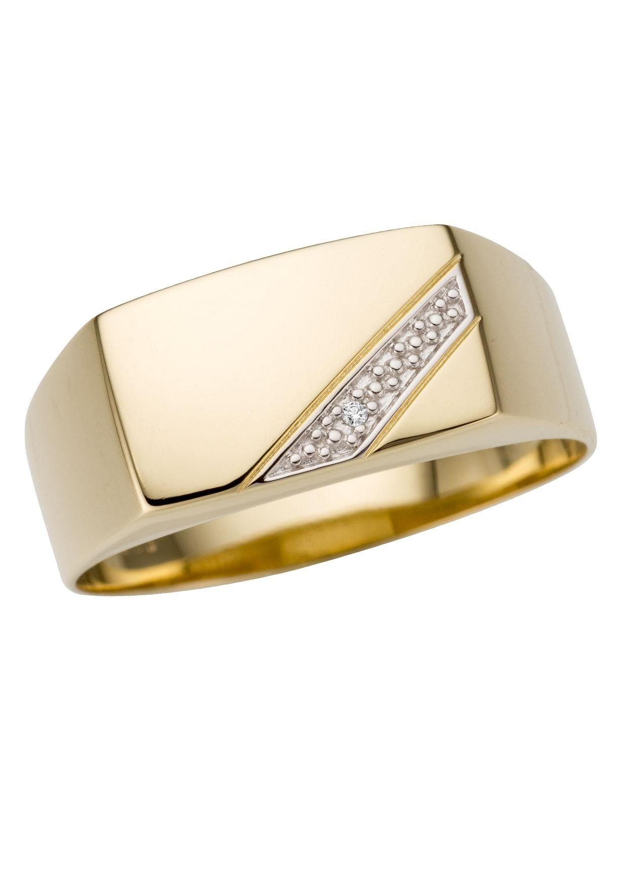 Firetti Goldring Schmuck Geschenk Gold 333 Herrenring Goldring, mit Brillant