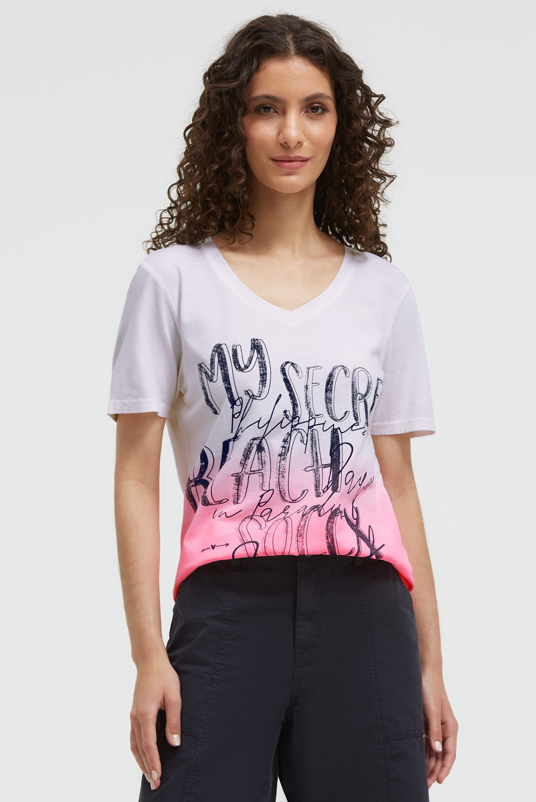 SOCCX V-Shirt aus Baumwolle