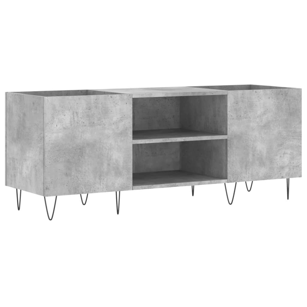 vidaXL Lowboard Plattenschrank Betongrau 121x38x48 cm Holzwerkstoff (1 St)