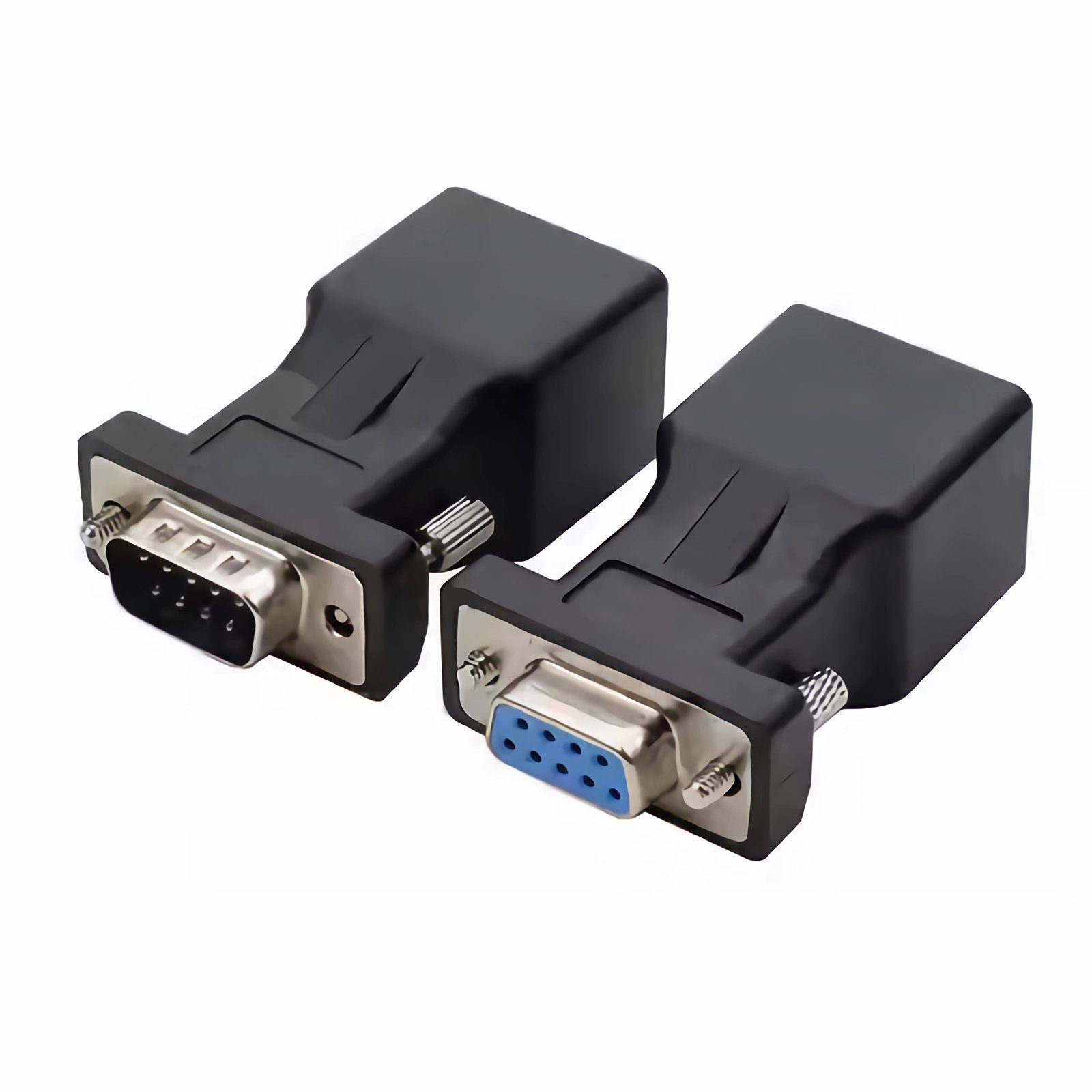 Bolwins J13 VGA Extender Ethernet Adapter 15pin Stecker/Buchse auf RJ45 Buchse Adapter VGA (D-Sub 15-polig), RJ45 zu VGA, RJ45 (CAT5), VGA-Signalverlängerung über CAT5