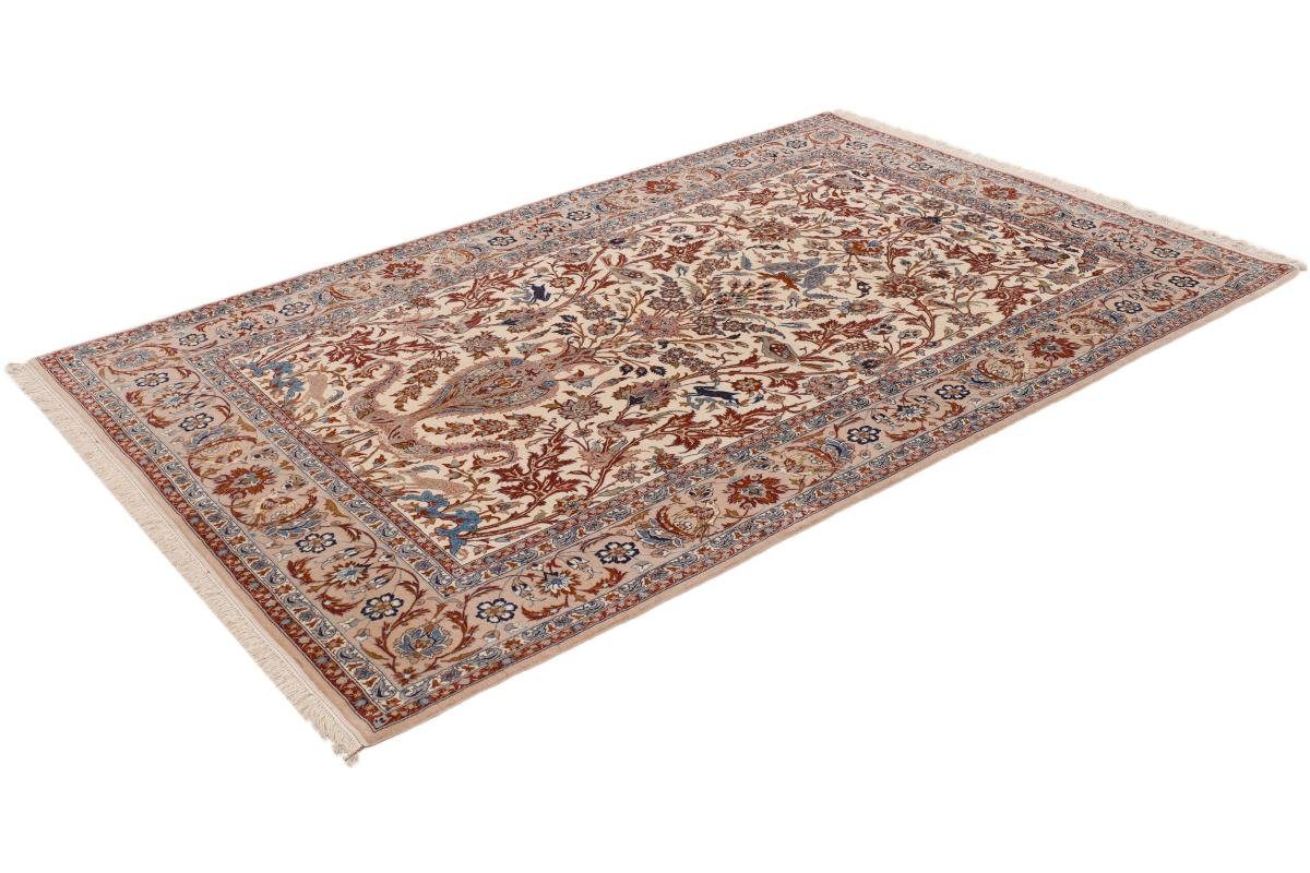 Orientteppich Isfahan Seidenkette 159x247 Handgeknüpfter mm Nain Orientteppich, Trading, Höhe: rechteckig, 6