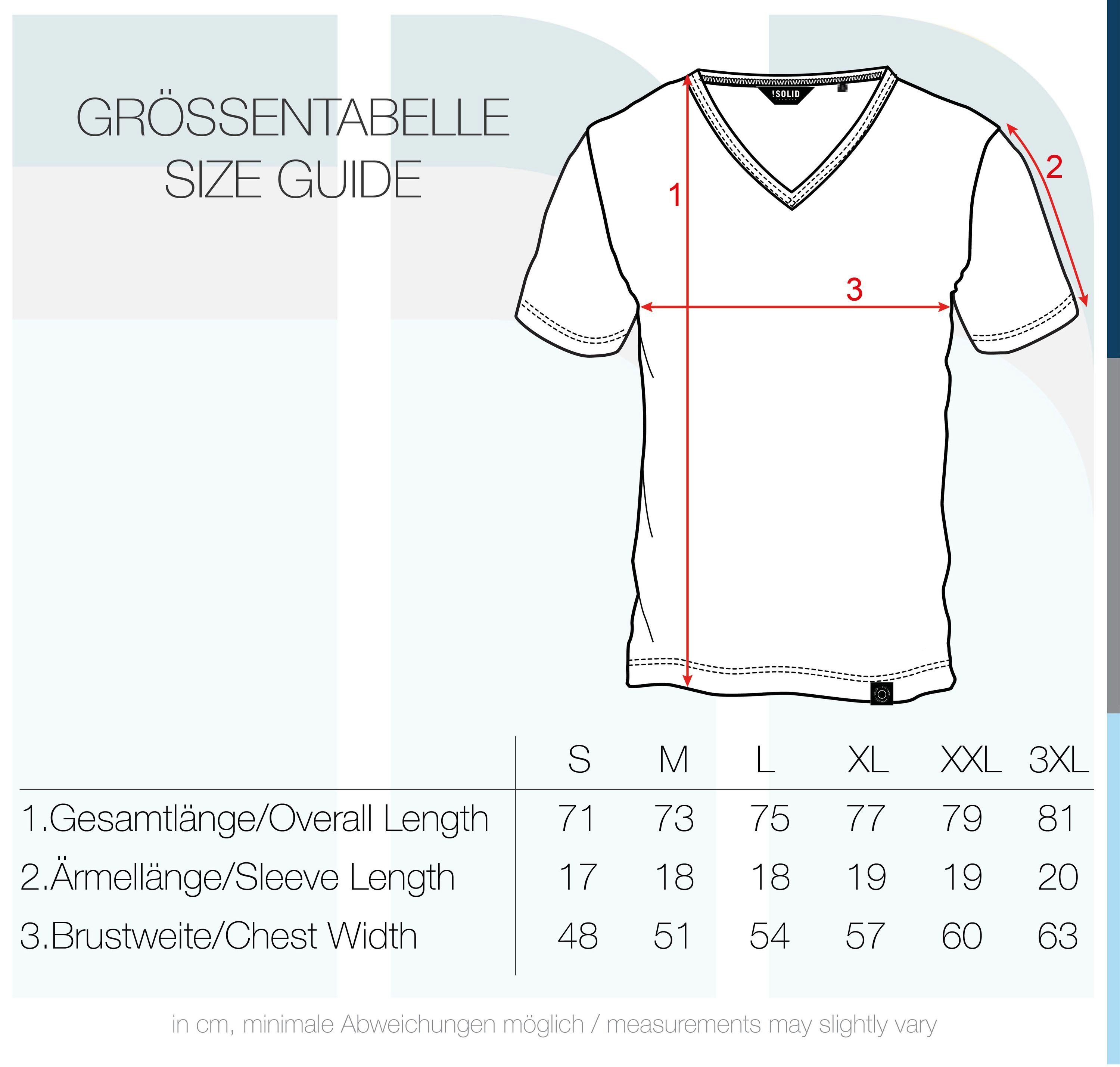 SDConley T-Shirt Mid T-Shirt V-Ausschnitt mit Grey !Solid (2842)