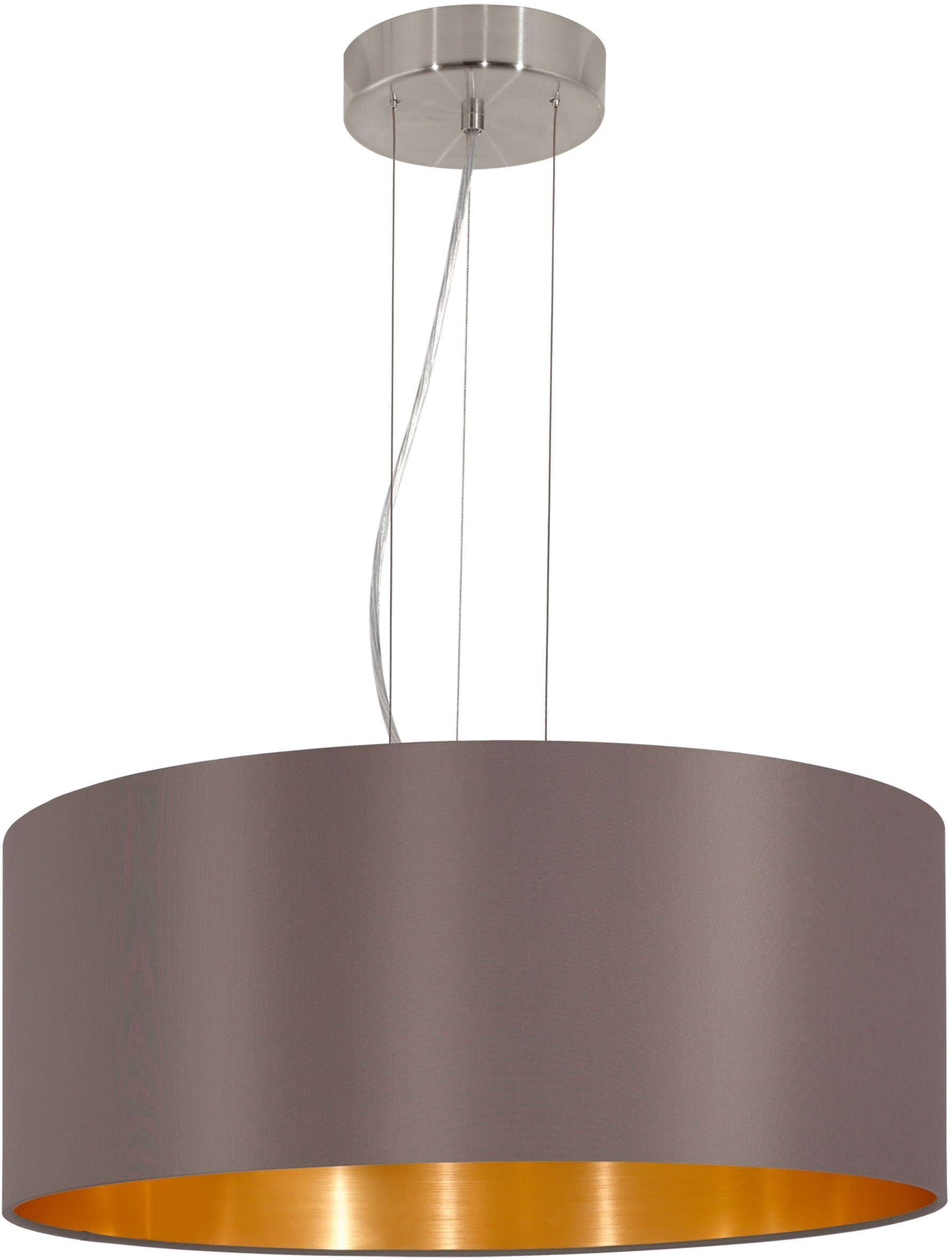 EGLO Hängeleuchte MASERLO, ohne Leuchtmittel, Leuchtmittel wechselbar, Pendelleuchte, Pendellampe, Wohnzimmer, Esszimmer, gemütlich, 110x53cm