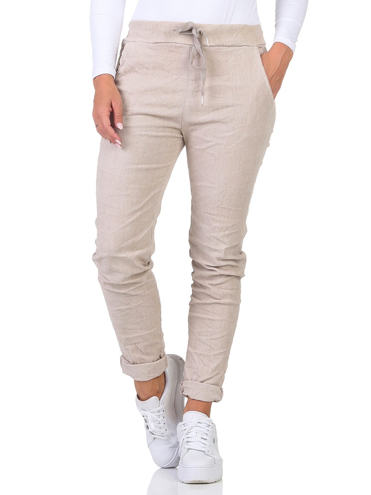 OriginalYou Cordhose Damenhose Feincord Chino mit Stretch bequeme Schlupfho günstig online kaufen