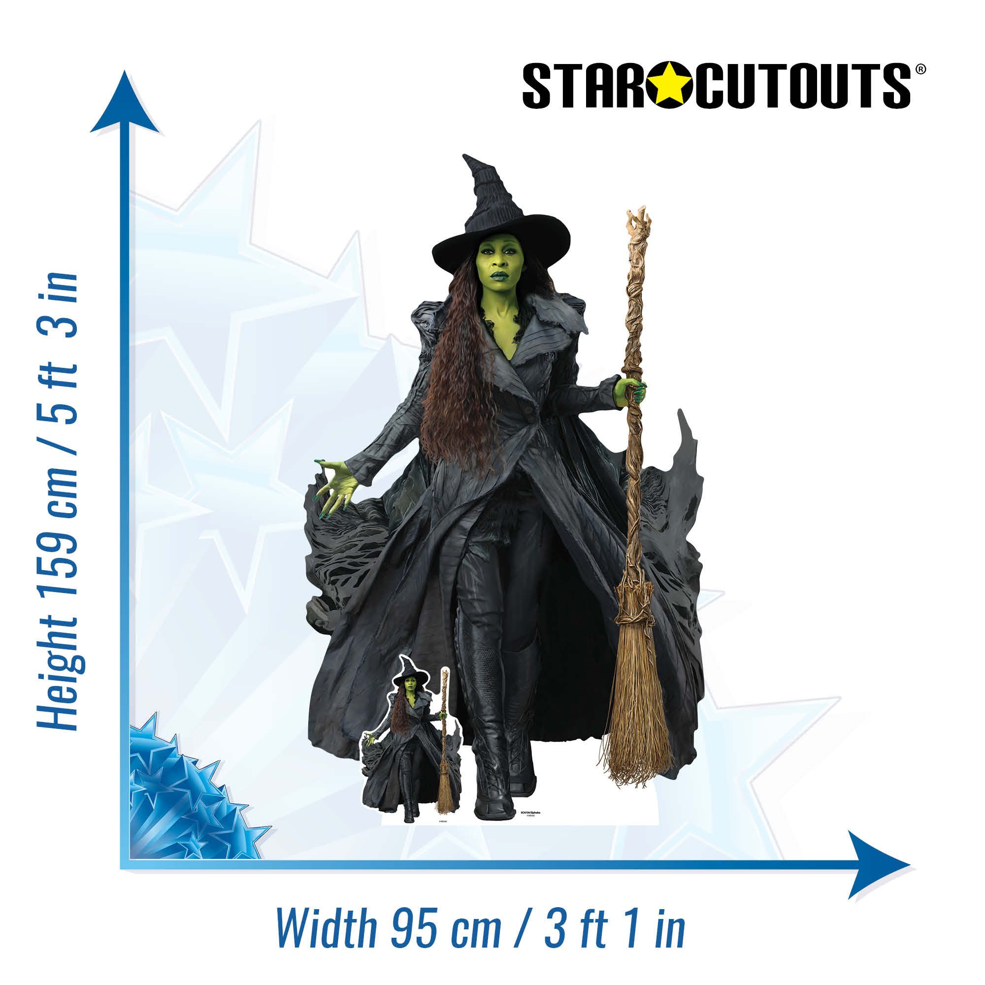 Dekofigur Wicked for Good - Elphaba - Pappaufsteller 95x159 cm