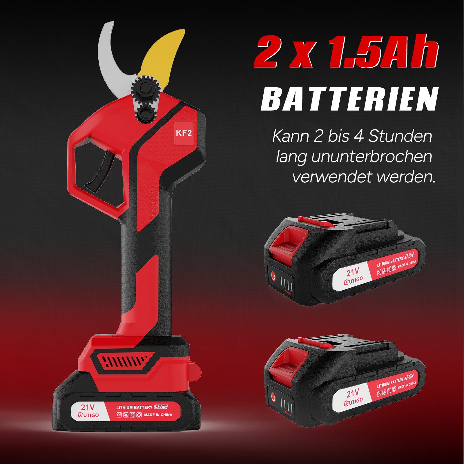 OUTIGO Akku-Astschere, Elektrische Gartenschere, Akku Grtenschere, (2x3000m günstig online kaufen