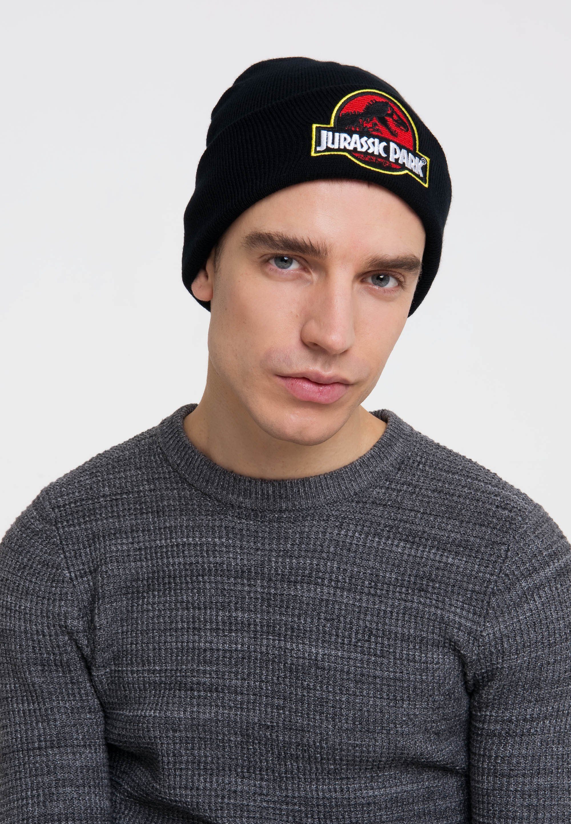 LOGOSHIRT Beanie Jurassic Park mit Originaldesign lizenziertem